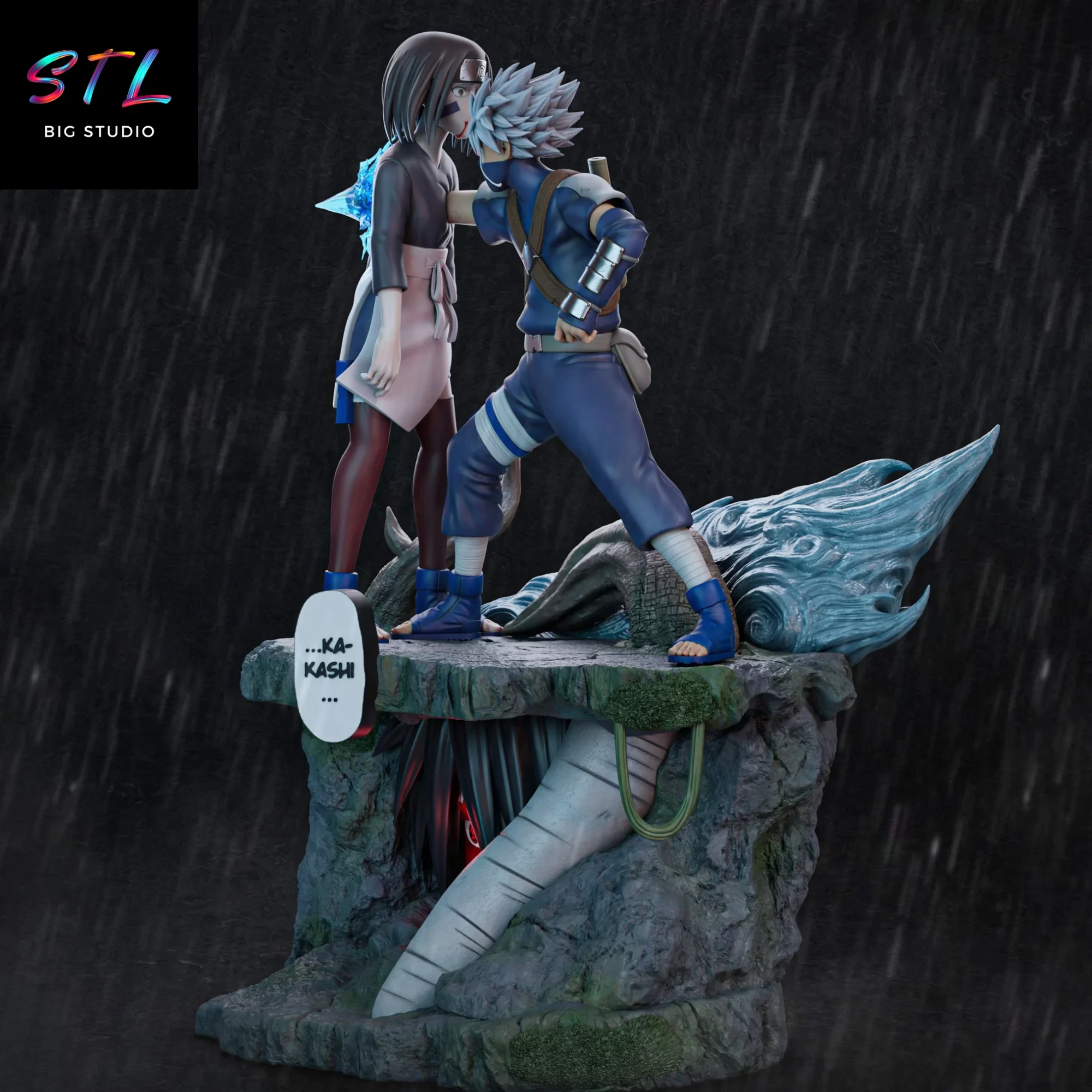 diorama kakashi y rin stl impresion 3d naruto diorama kakashi y rin stl impresion 3d naruto