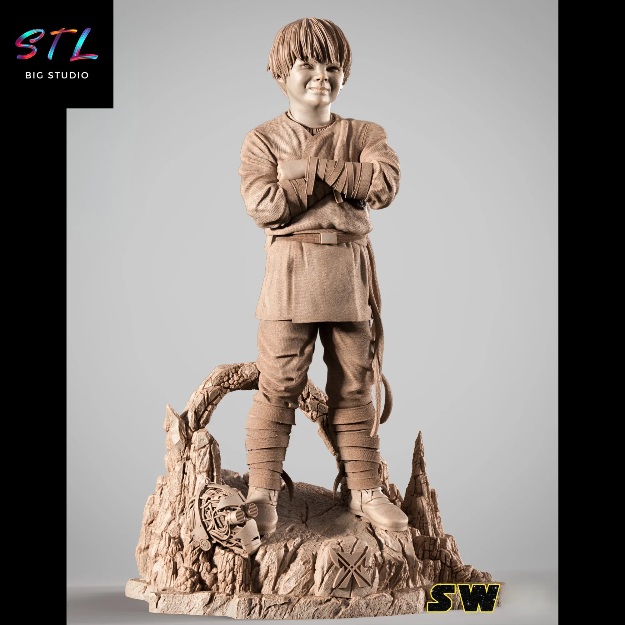 diorama kid anakin stl impresion 3d figura star wars diorama kid anakin stl impresion 3d figura star wars