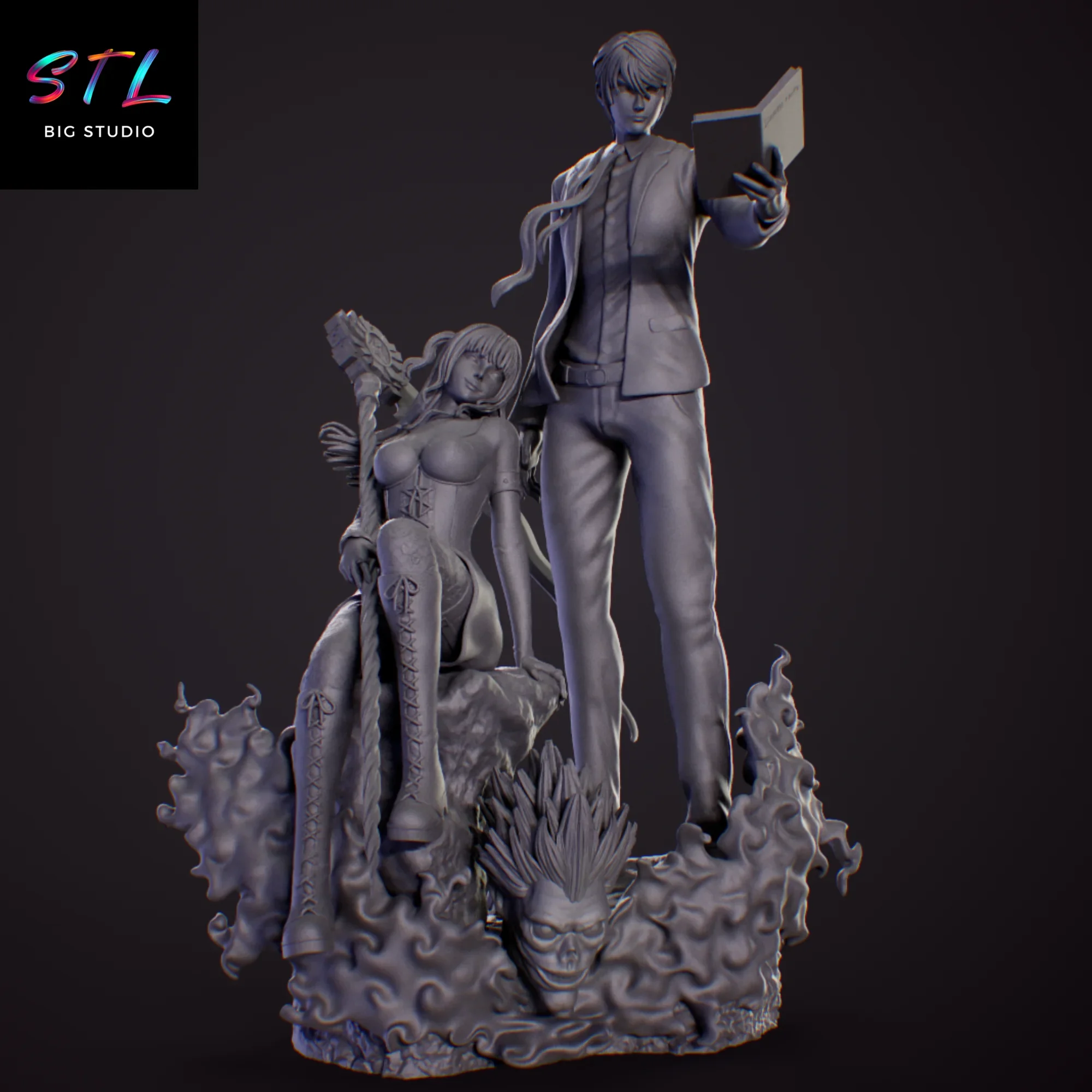 diorama kira y misa amane stl impresion 3d figura death note diorama kira y misa amane stl impresion 3d figura death note