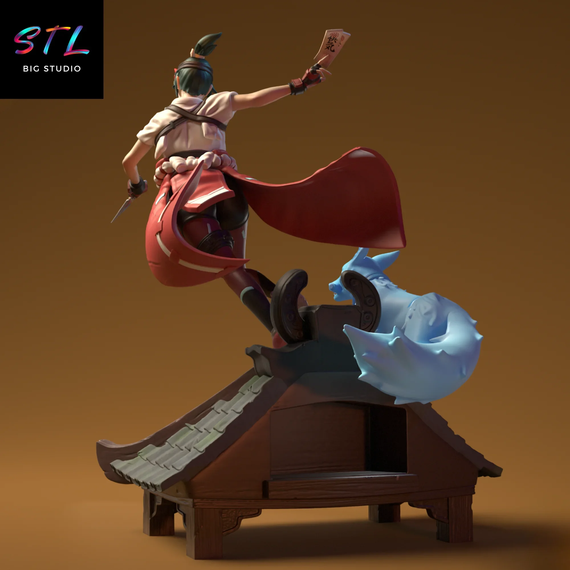 diorama kiriki stl overwatch figura impresion 3d diorama kiriki stl overwatch figura impresion 3d