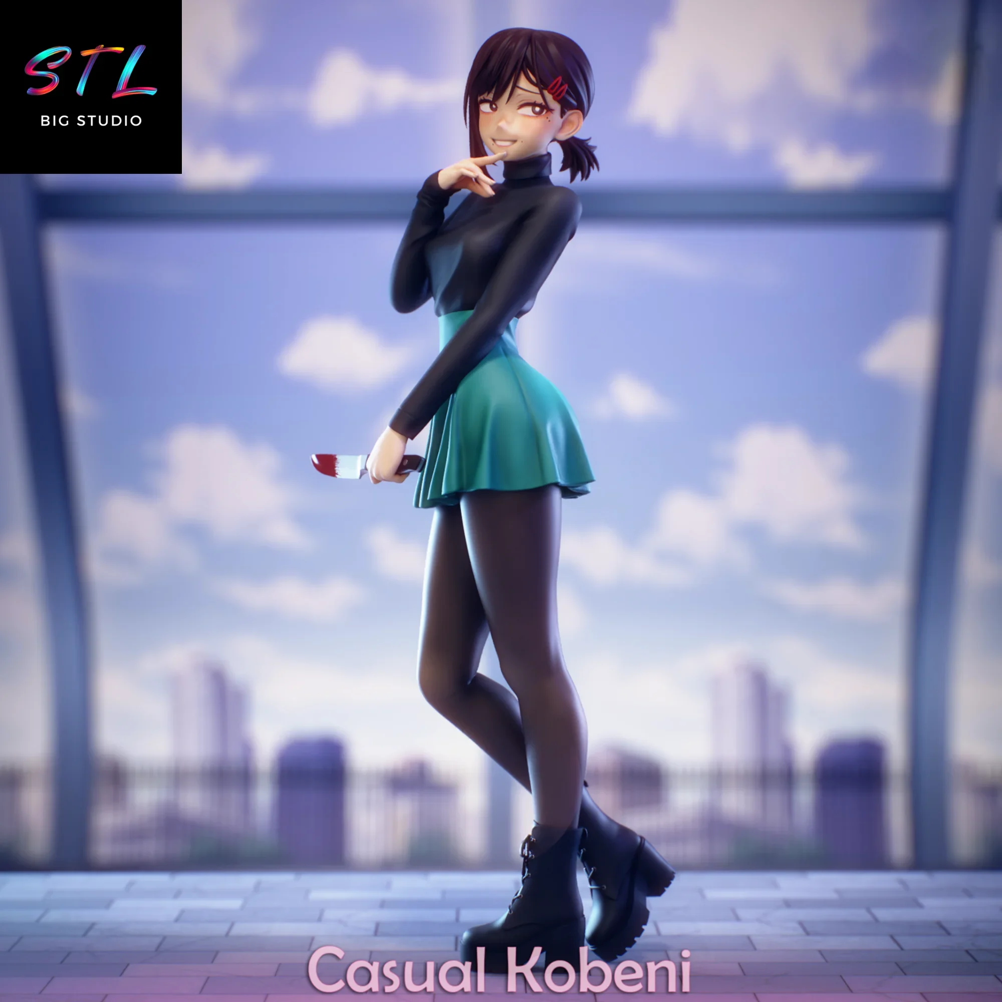 diorama kobeni higashiyama stl chainsaw man figura para impresion 3d diorama kobeni higashiyama stl chainsaw man figura para impresion 3d