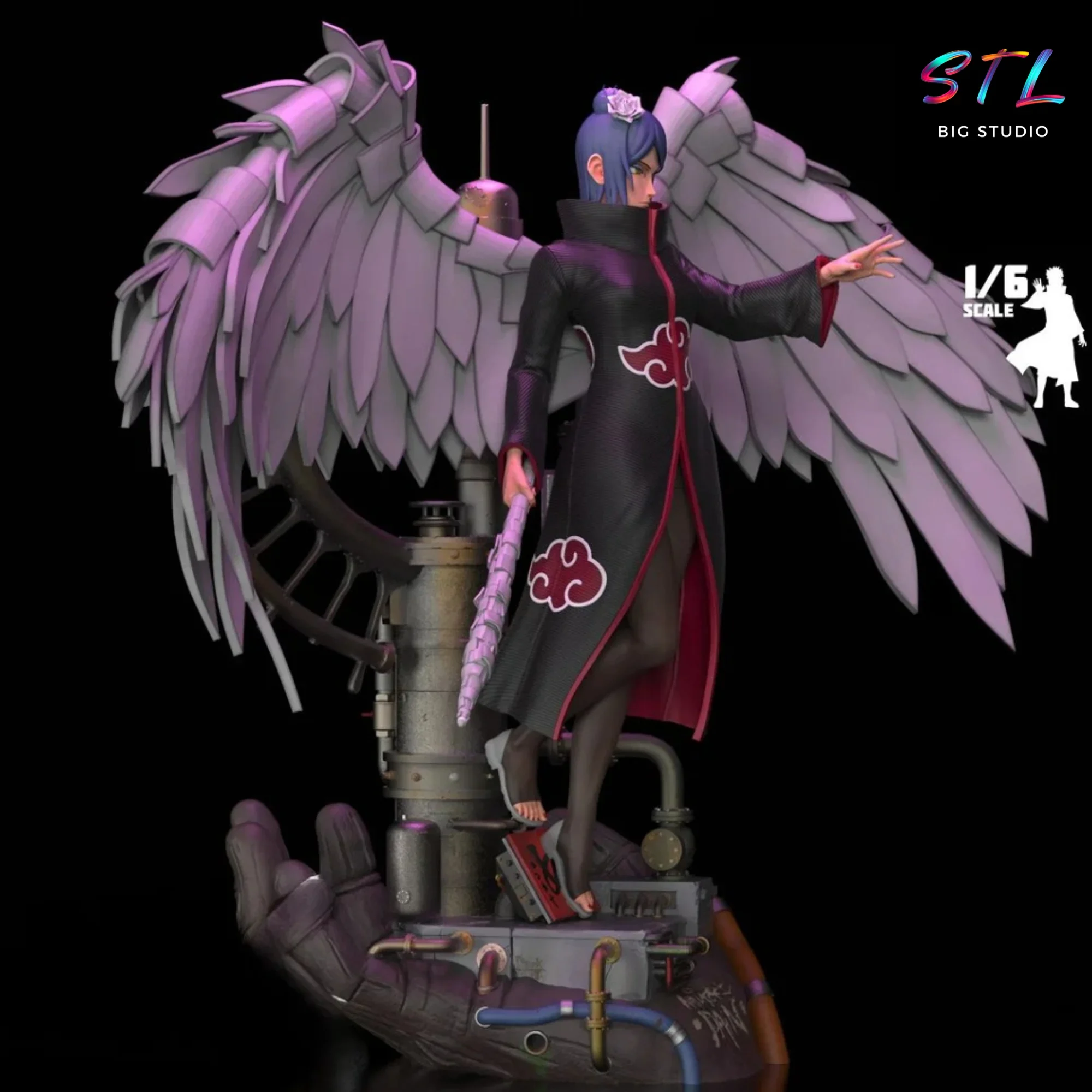 diorama konan stl akatsuki figura naruto impresion 3d diorama konan stl akatsuki figura naruto impresion 3d