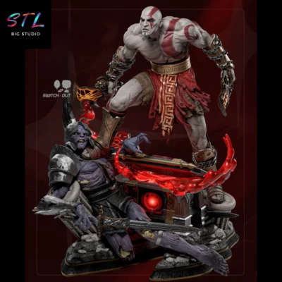diorama kratos stl god of war figura impresion 3d