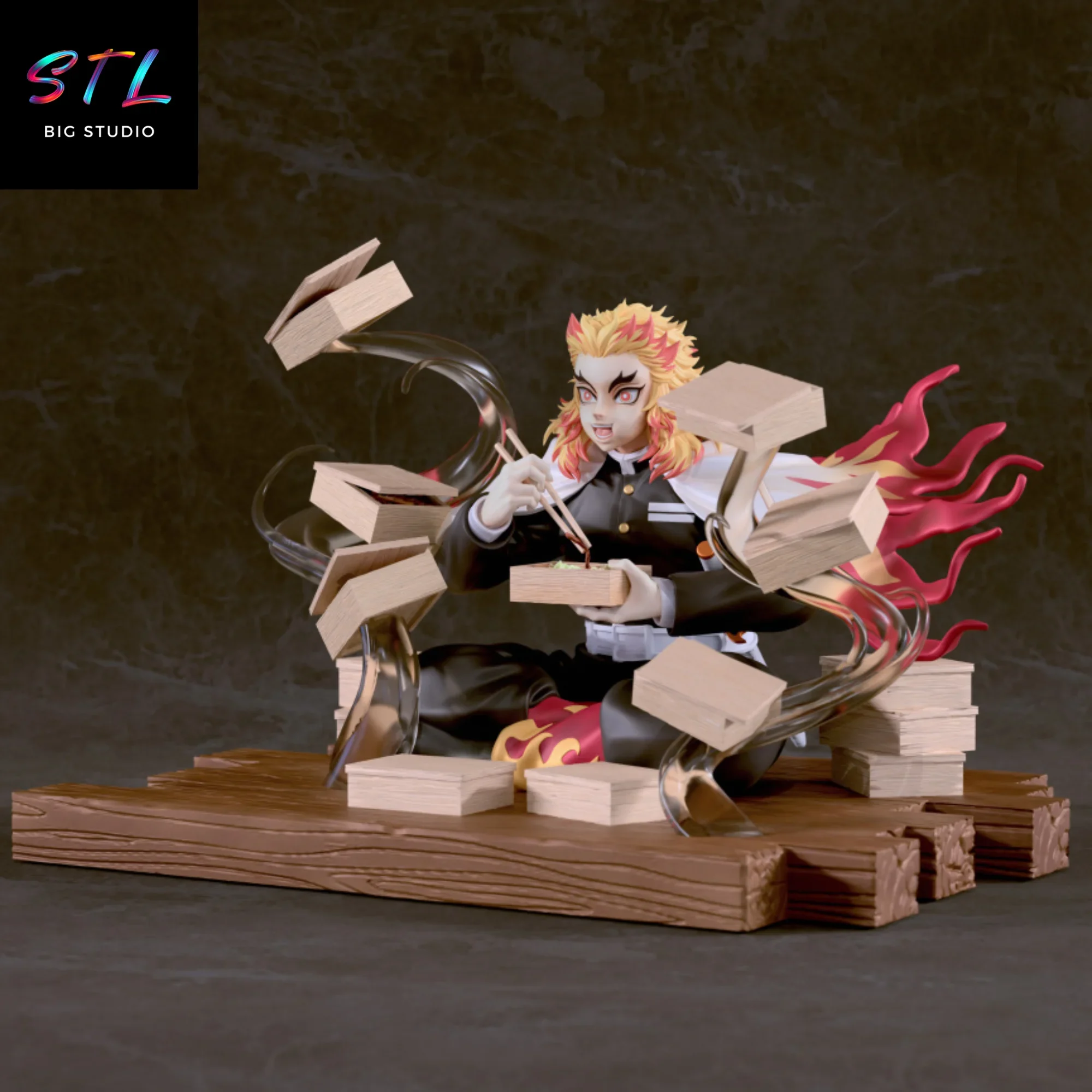 diorama kyojuro rengoku stl kimetsu no yaiba impresion 3d diorama kyojuro rengoku stl kimetsu no yaiba impresion 3d