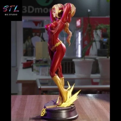 diorama lady flash stl dc comics para impresion 3d
