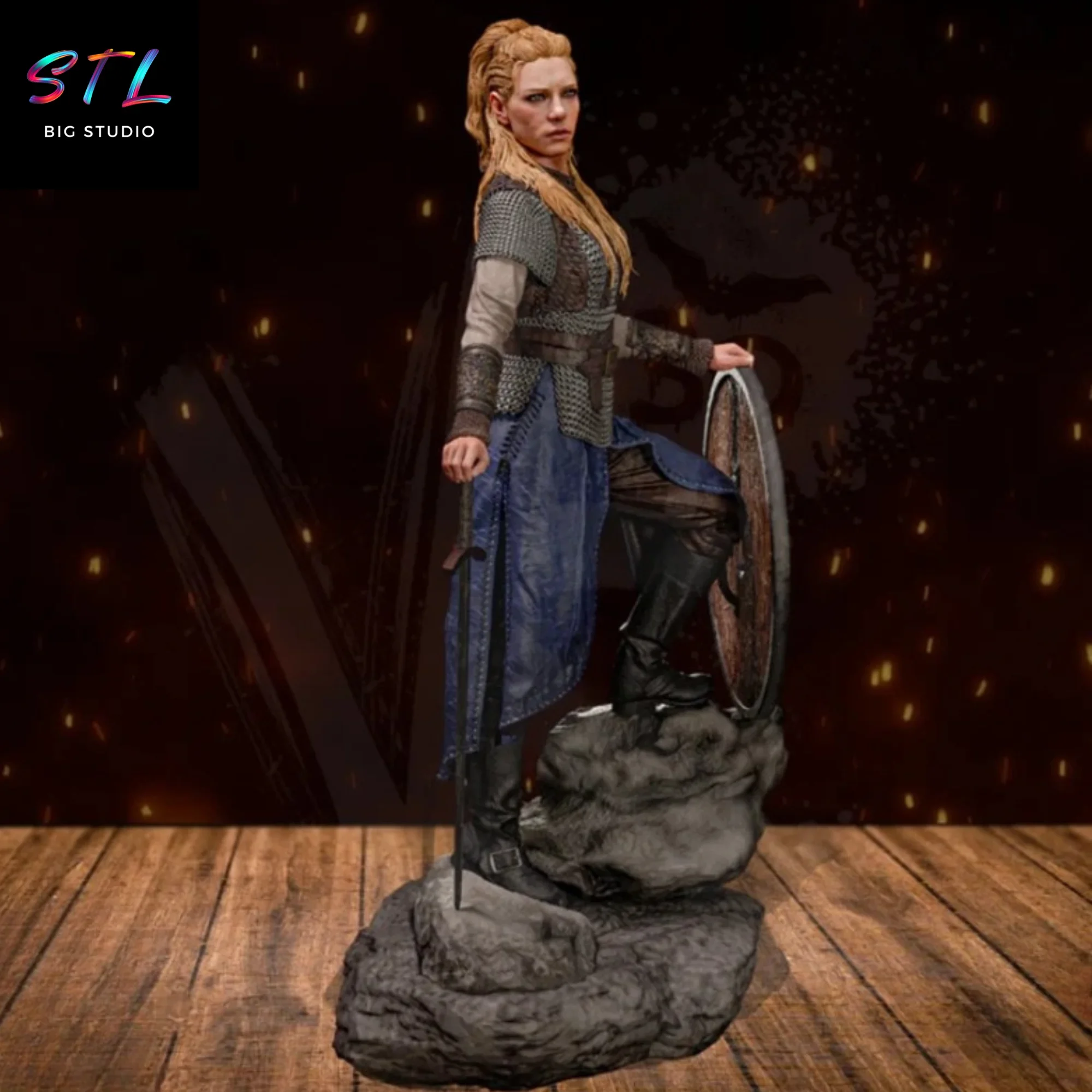 diorama lagertha stl vikings figura para impresion 3d diorama lagertha stl vikings figura para impresion 3d