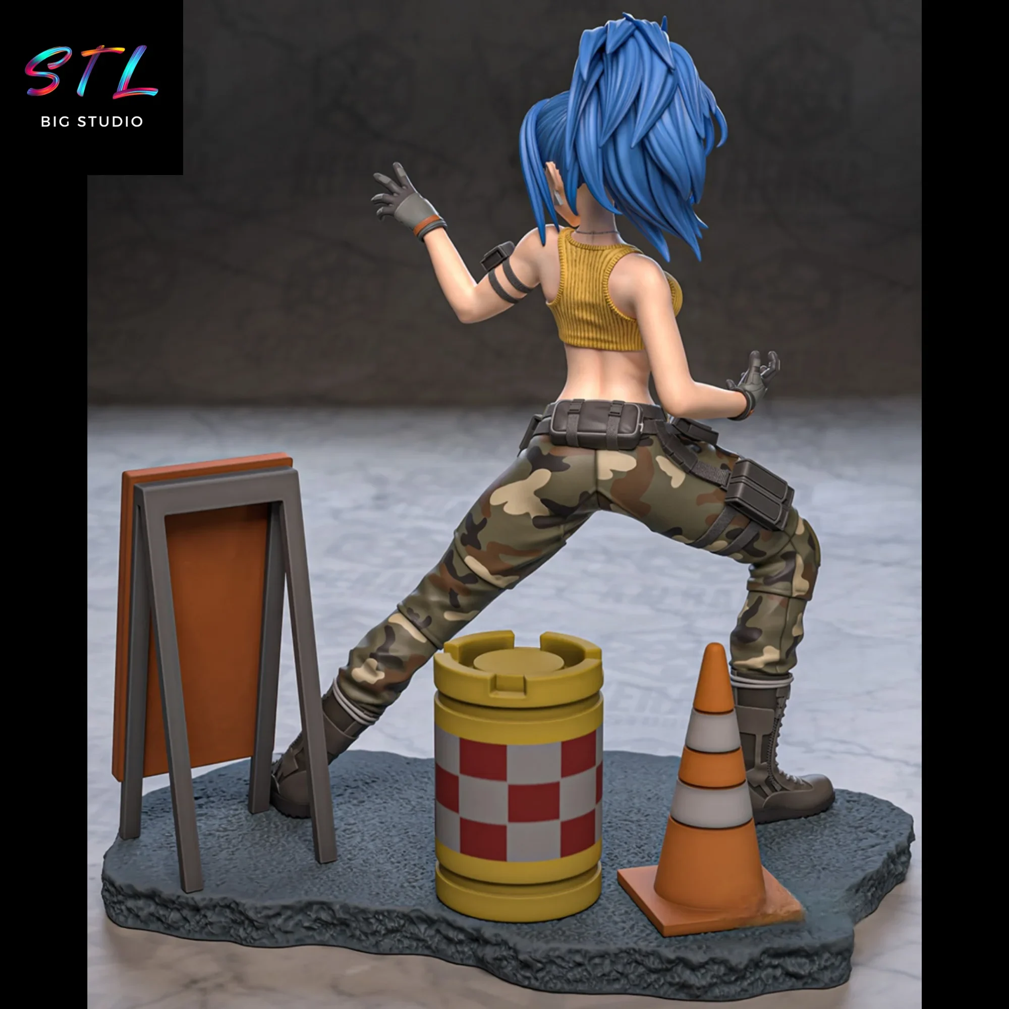 diorama leona heidern stl impresion 3d king of fighters diorama leona heidern stl impresion 3d king of fighters