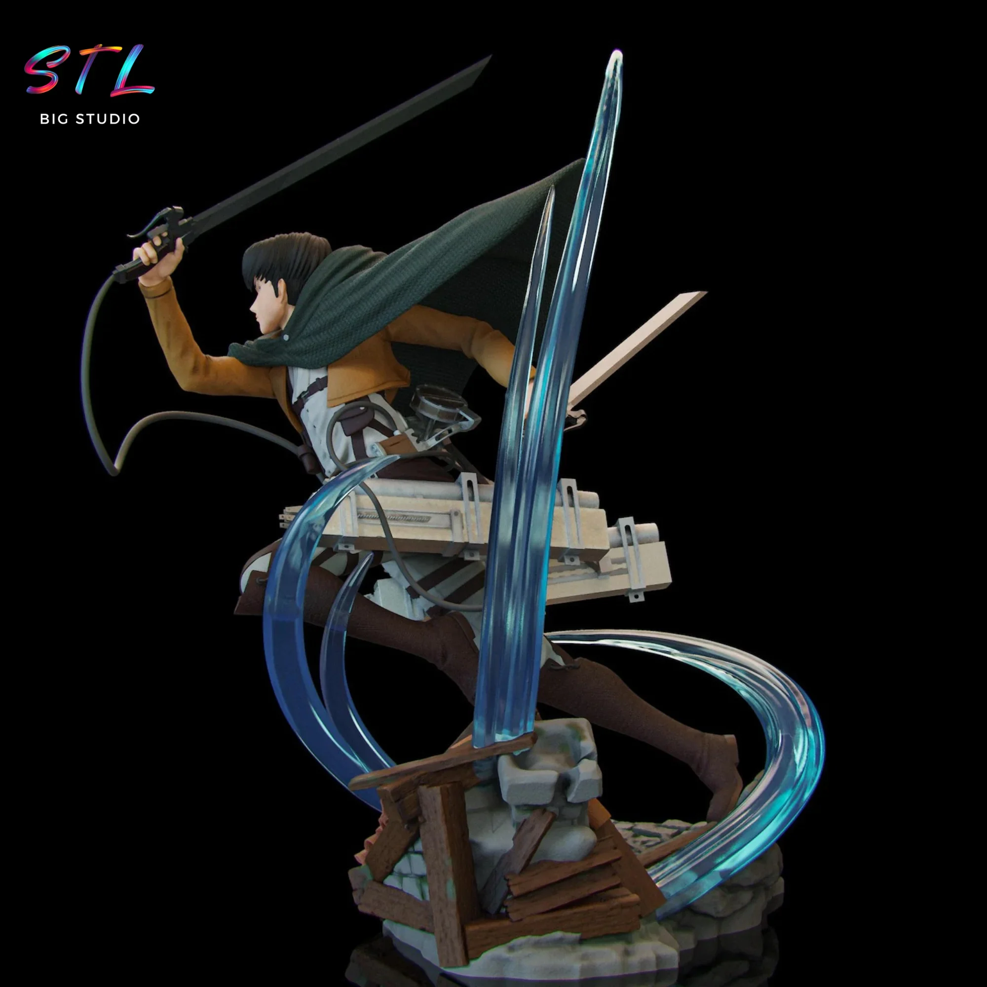diorama levi ackerman stl impresion 3d attack on titan diorama levi ackerman stl impresion 3d attack on titan
