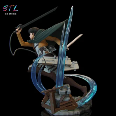 diorama levi ackerman stl impresion 3d attack on titan