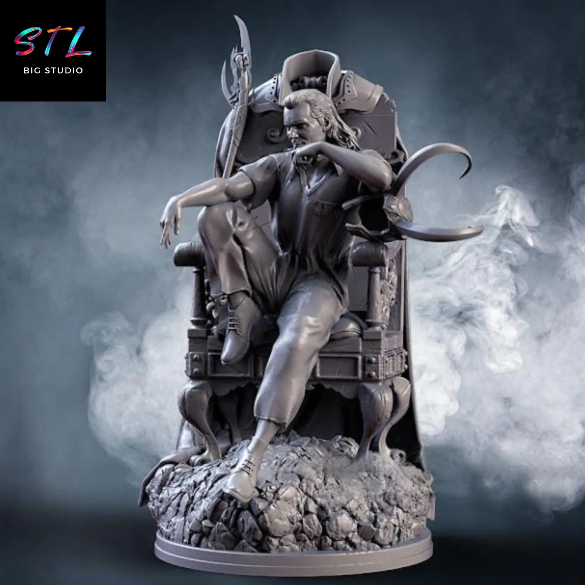 diorama loki en el trono stl para impresion 3d diorama loki en el trono stl para impresion 3d