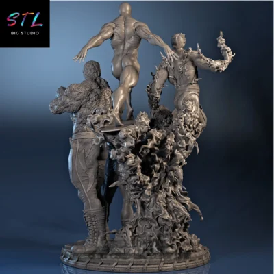 diorama los 4 fantasticos stl marvel impresion 3d