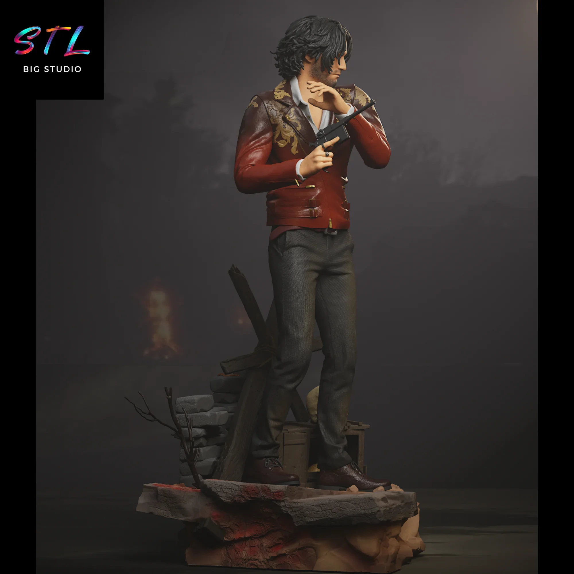 diorama luis sera stl resident evil figura para impresion 3d diorama luis sera stl resident evil figura para impresion 3d