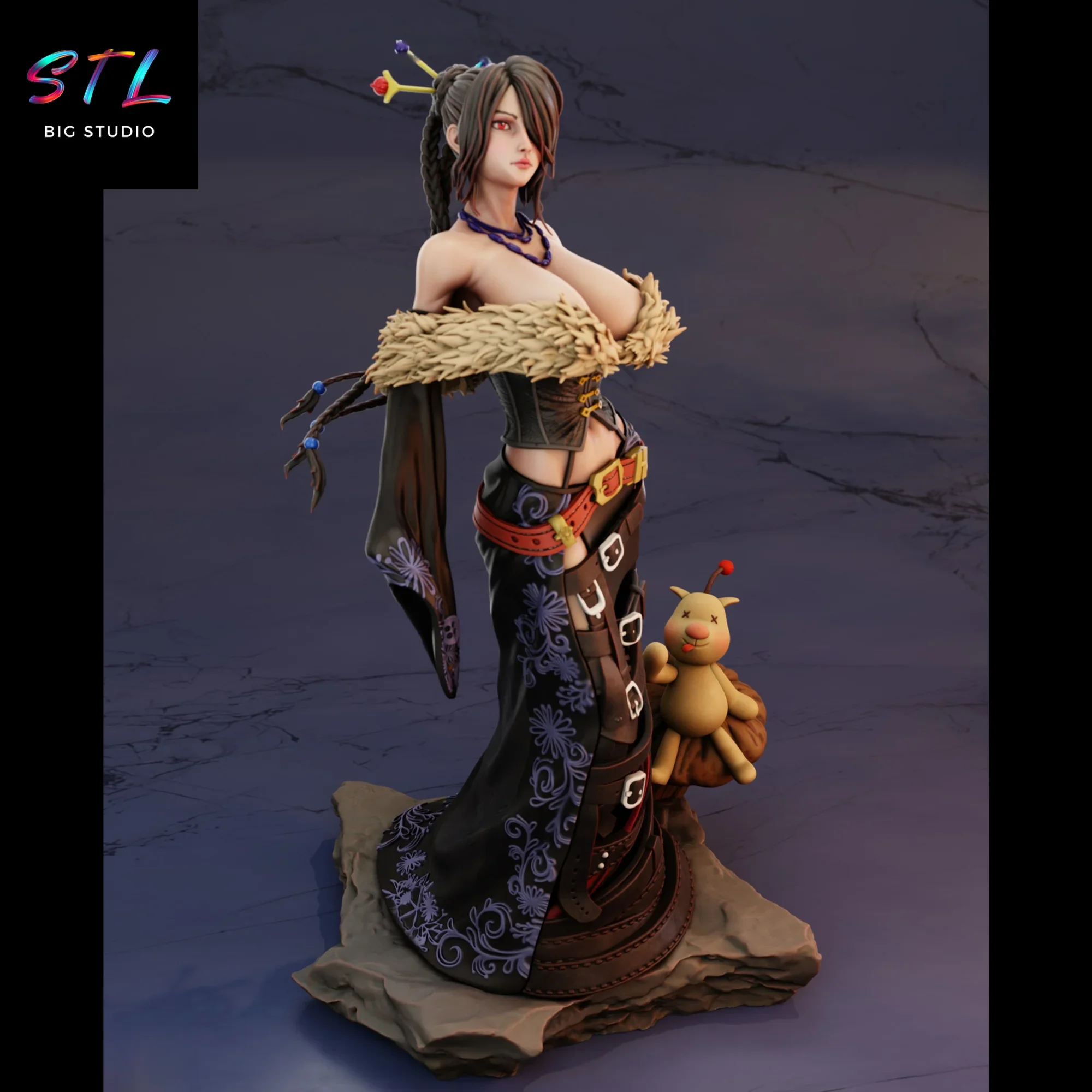 diorama lulu stl impresion 3d figura final fantasy diorama lulu stl impresion 3d figura final fantasy