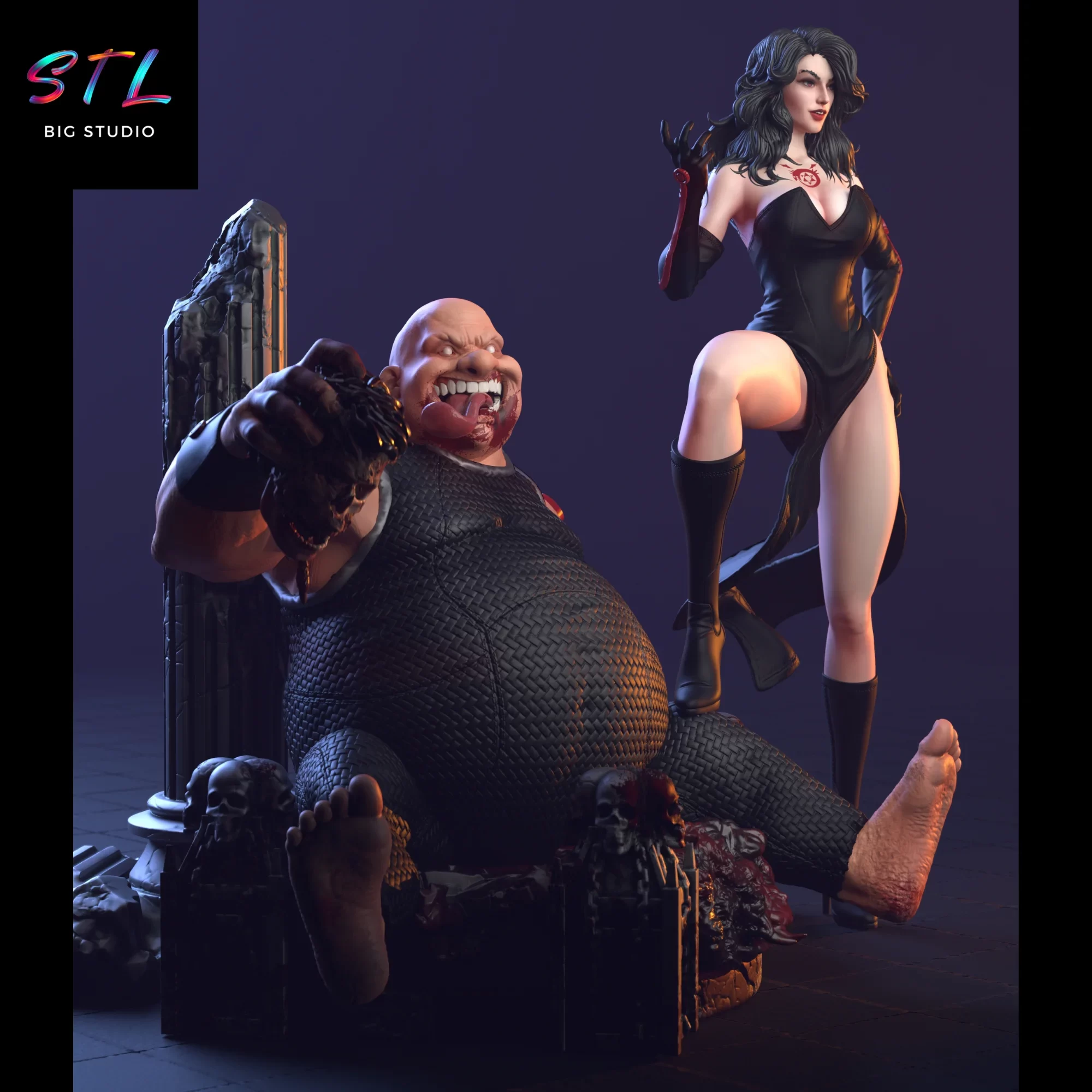 diorama lust y gluttony stl fullmetal alchemist impresion 3d diorama lust y gluttony stl fullmetal alchemist impresion 3d