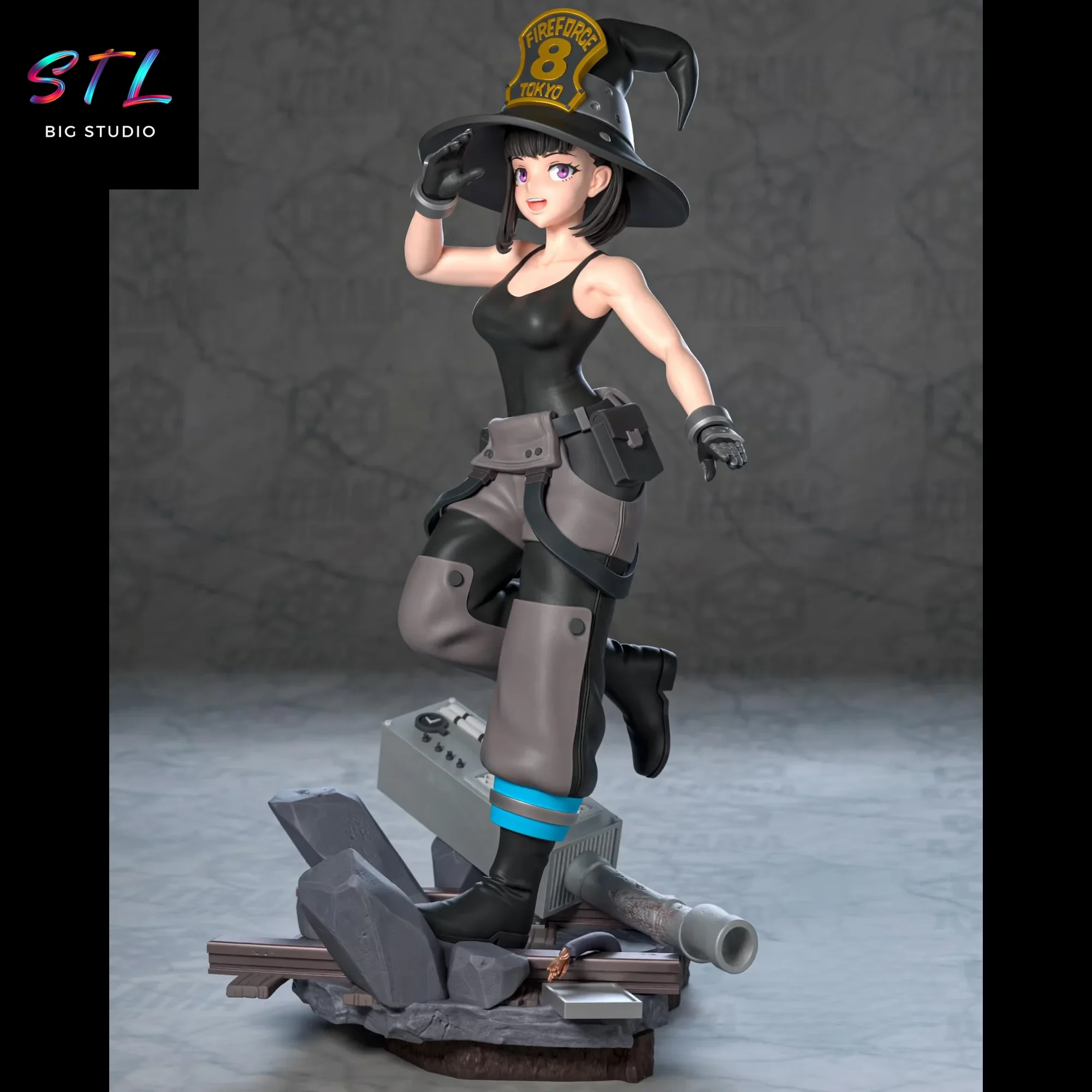 diorama maki oze stl impresion 3d figura fire force diorama maki oze stl impresion 3d figura fire force