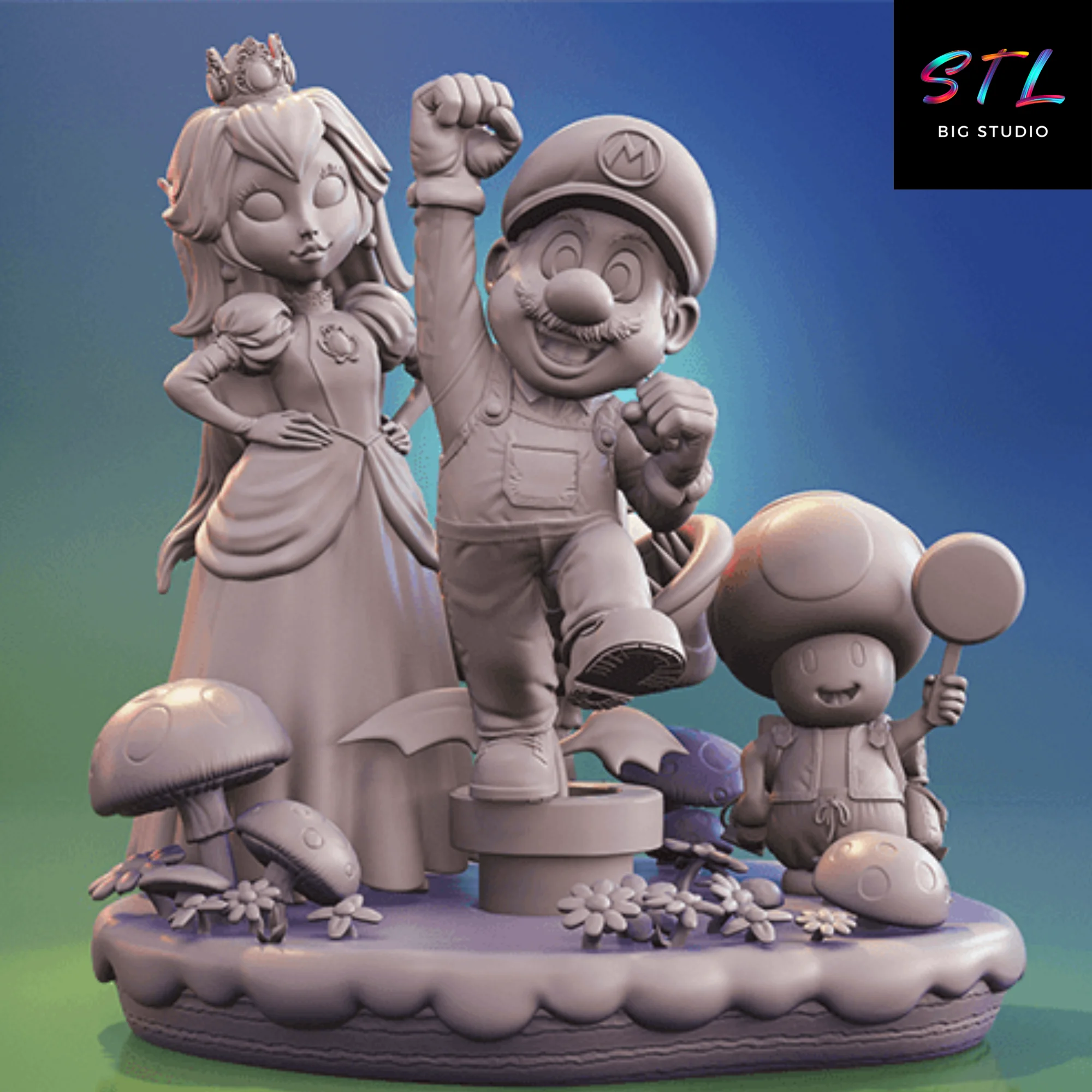 diorama mario bros stl impresion 3d