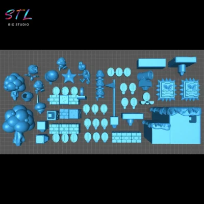 diorama mario bros stl pocket world para impresion 3d