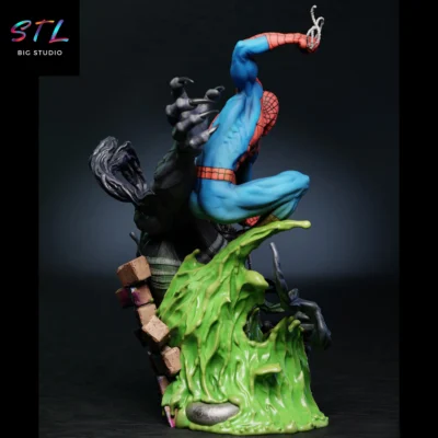 diorama marvel stl spiderman vs venom figura impresion 3d