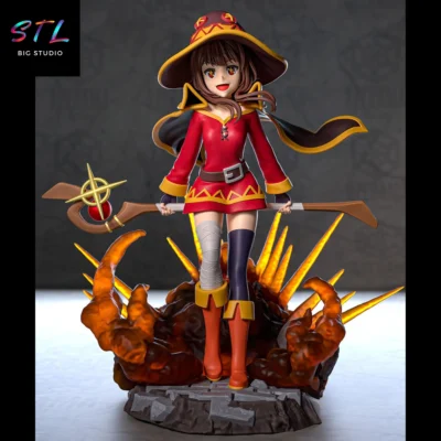 diorama megumin stl figura impresion 3d