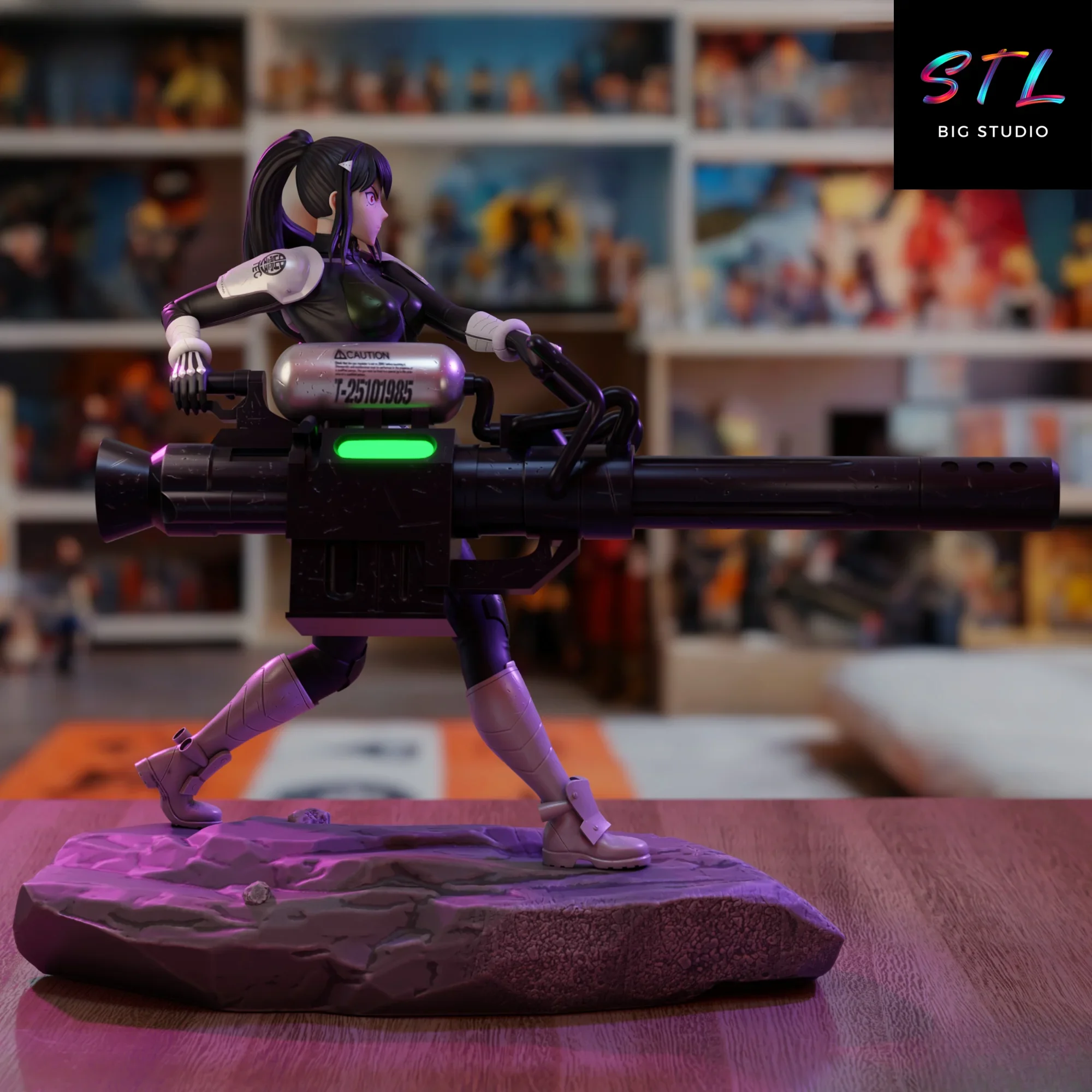 diorama mina ashiro stl kaiju no 8 figura para impresion 3d diorama mina ashiro stl kaiju no 8 figura para impresion 3d