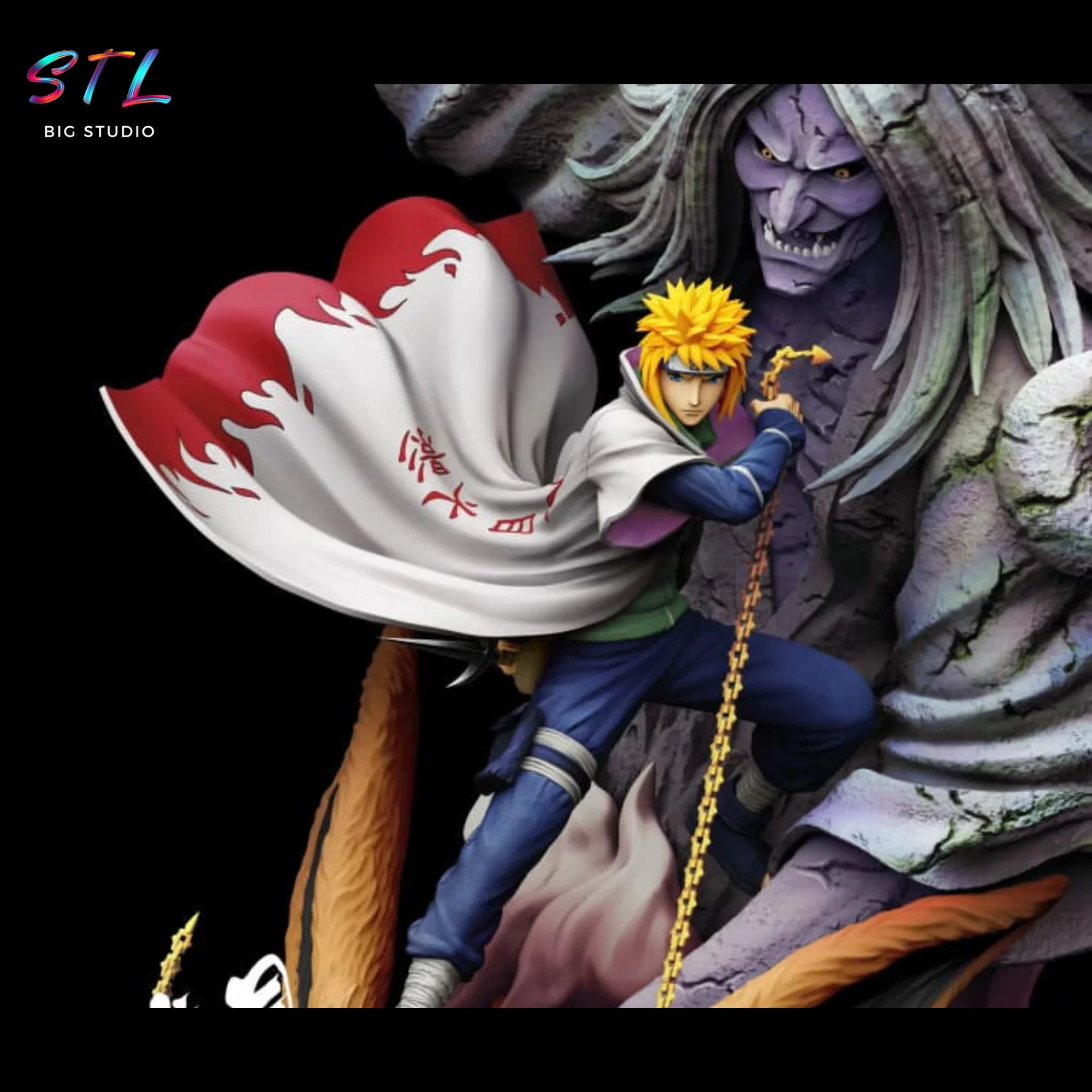 diorama minato cuarto hokage stl imprimir 3d diorama minato cuarto hokage stl imprimir 3d