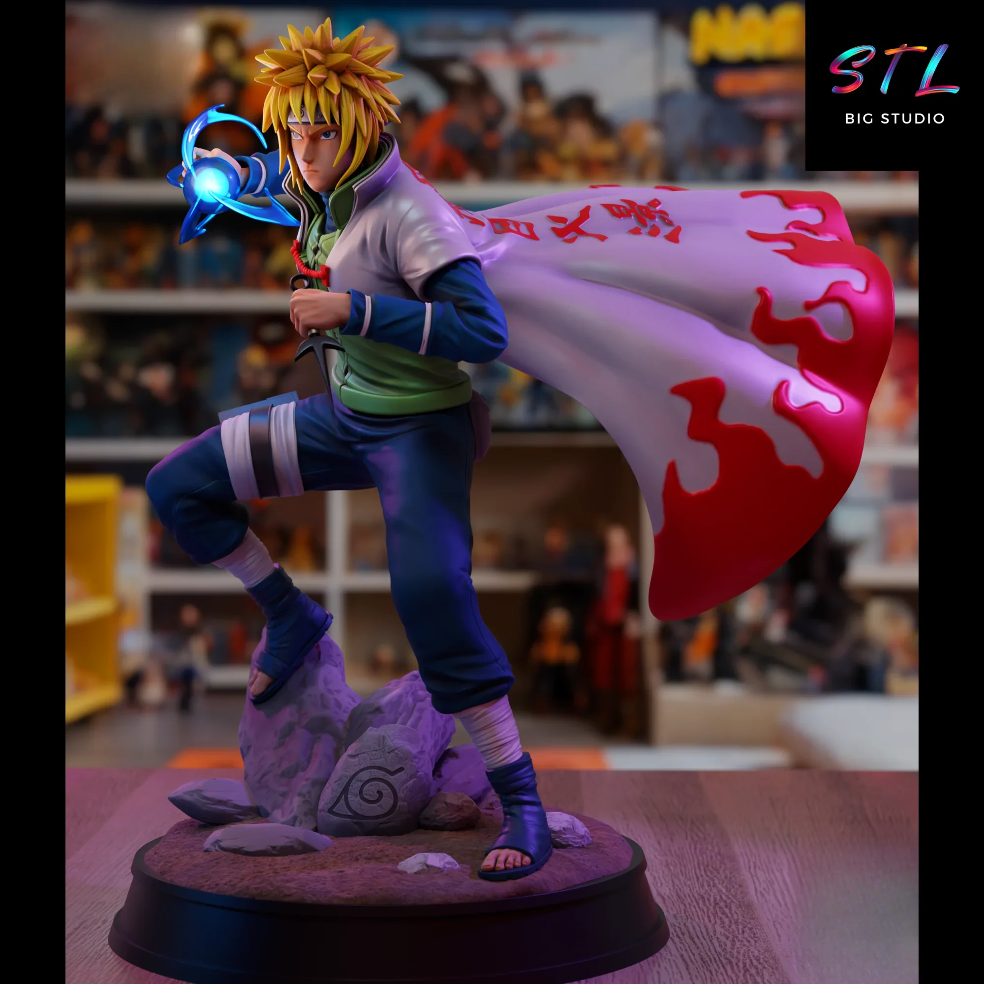 diorama minato namikaze stl impresion 3d naruto shippuden diorama minato namikaze stl impresion 3d naruto shippuden