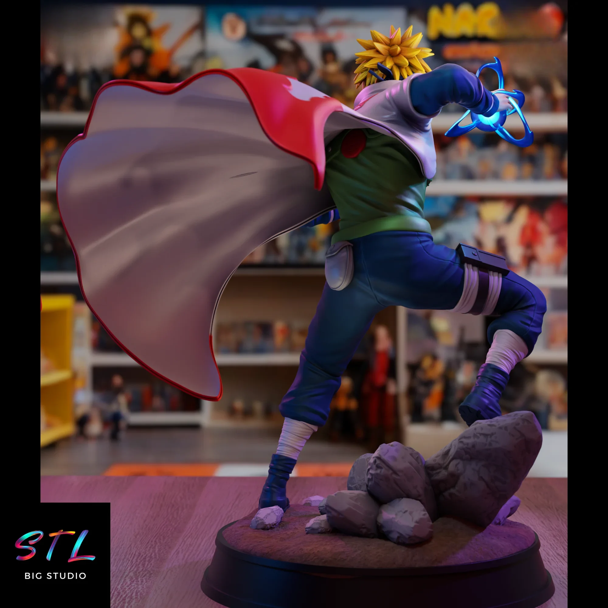 diorama minato stl naruto shippuden figura impresion 3d diorama minato stl naruto shippuden figura impresion 3d
