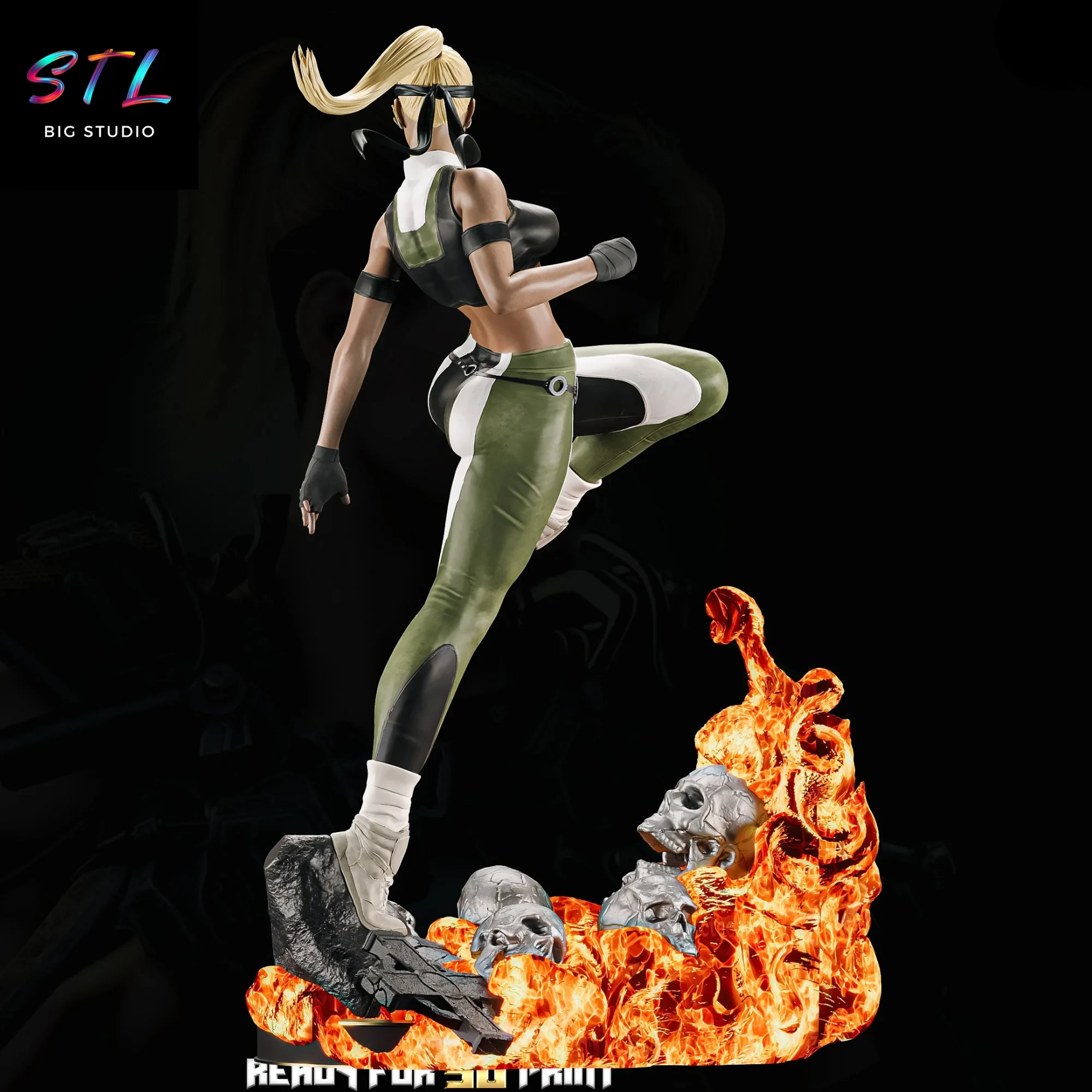 diorama mortal kombat stl sonya blade impresion 3d diorama mortal kombat stl sonya blade impresion 3d