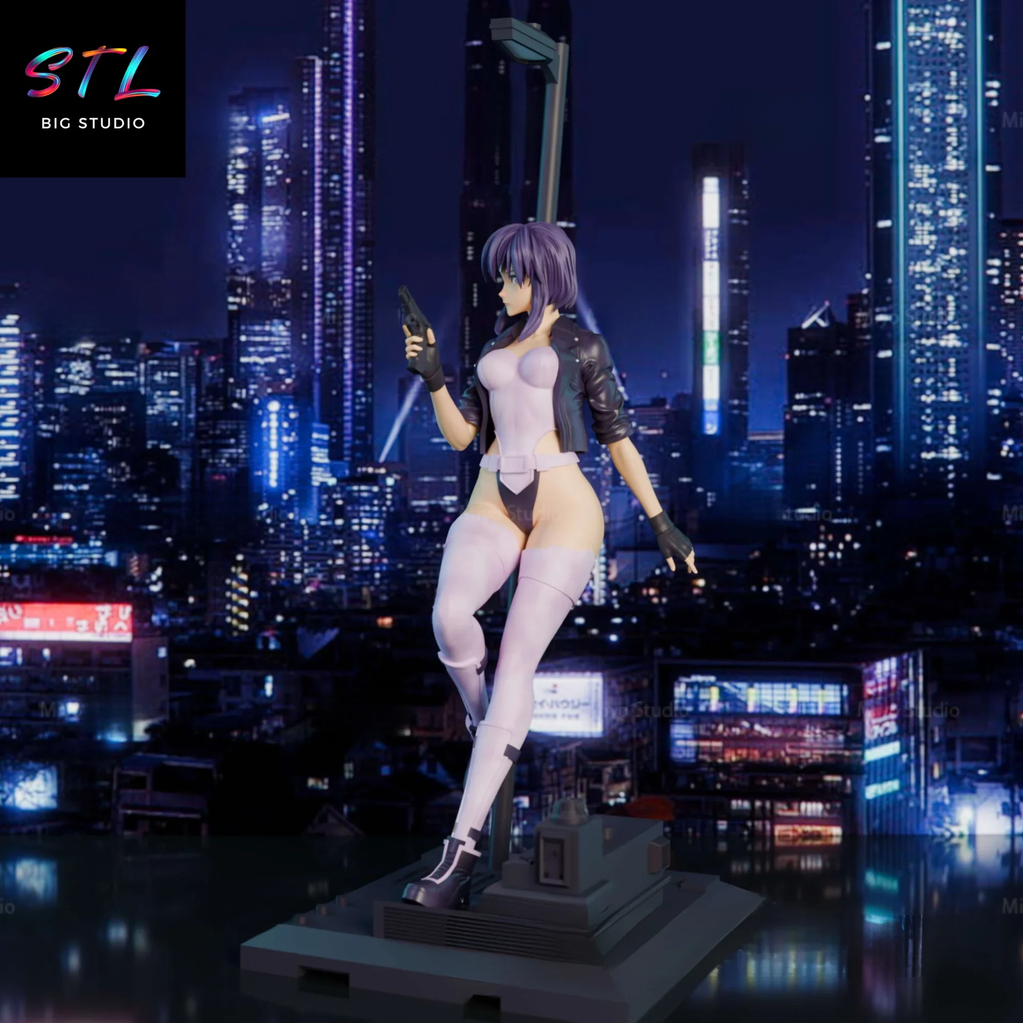 diorama motoko kusanagi stl impresion 3d ghost in the shell diorama motoko kusanagi stl impresion 3d ghost in the shell