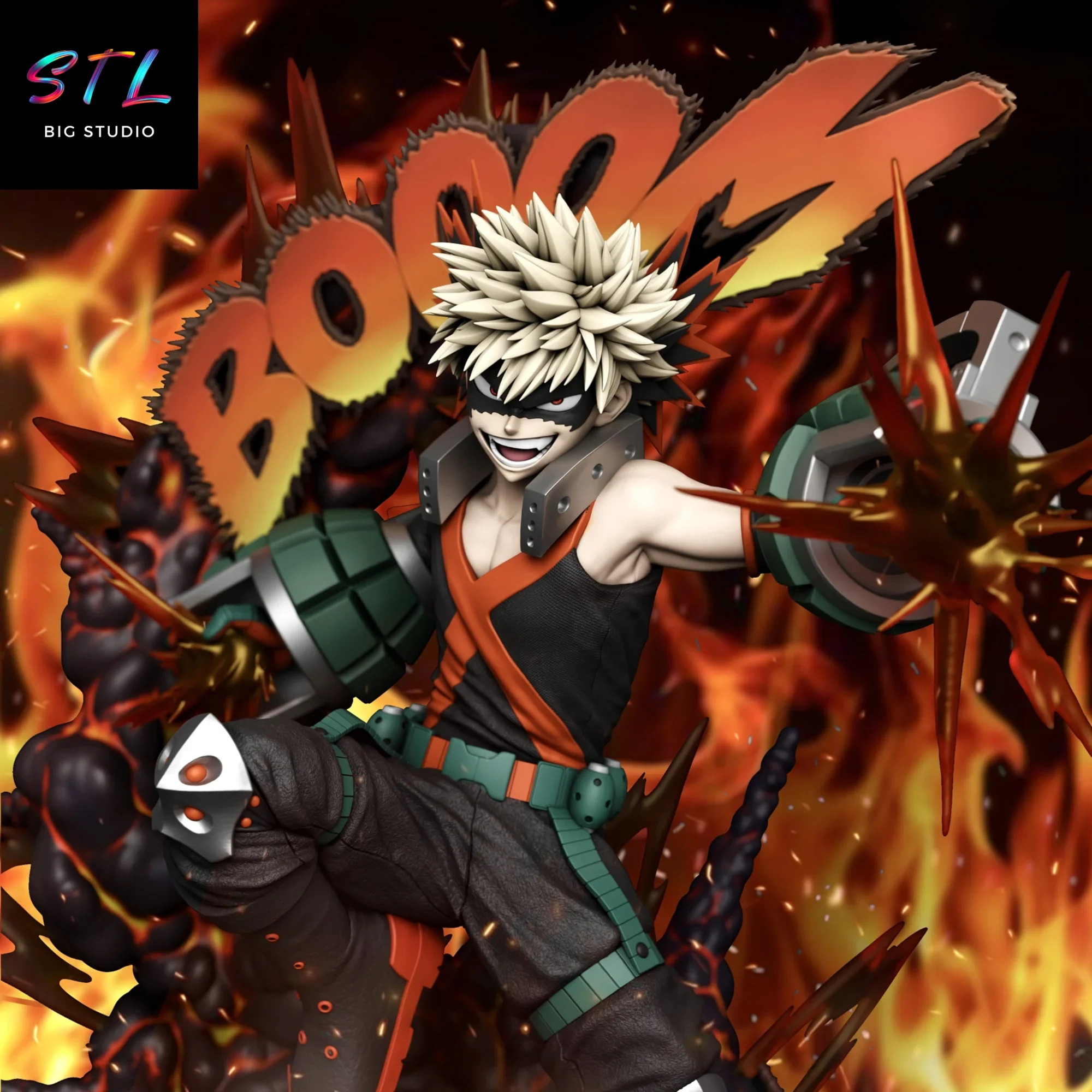 diorama my hero academia stl impresion 3d figura katsuki bakugo kacchan diorama my hero academia stl impresion 3d figura katsuki bakugo kacchan
