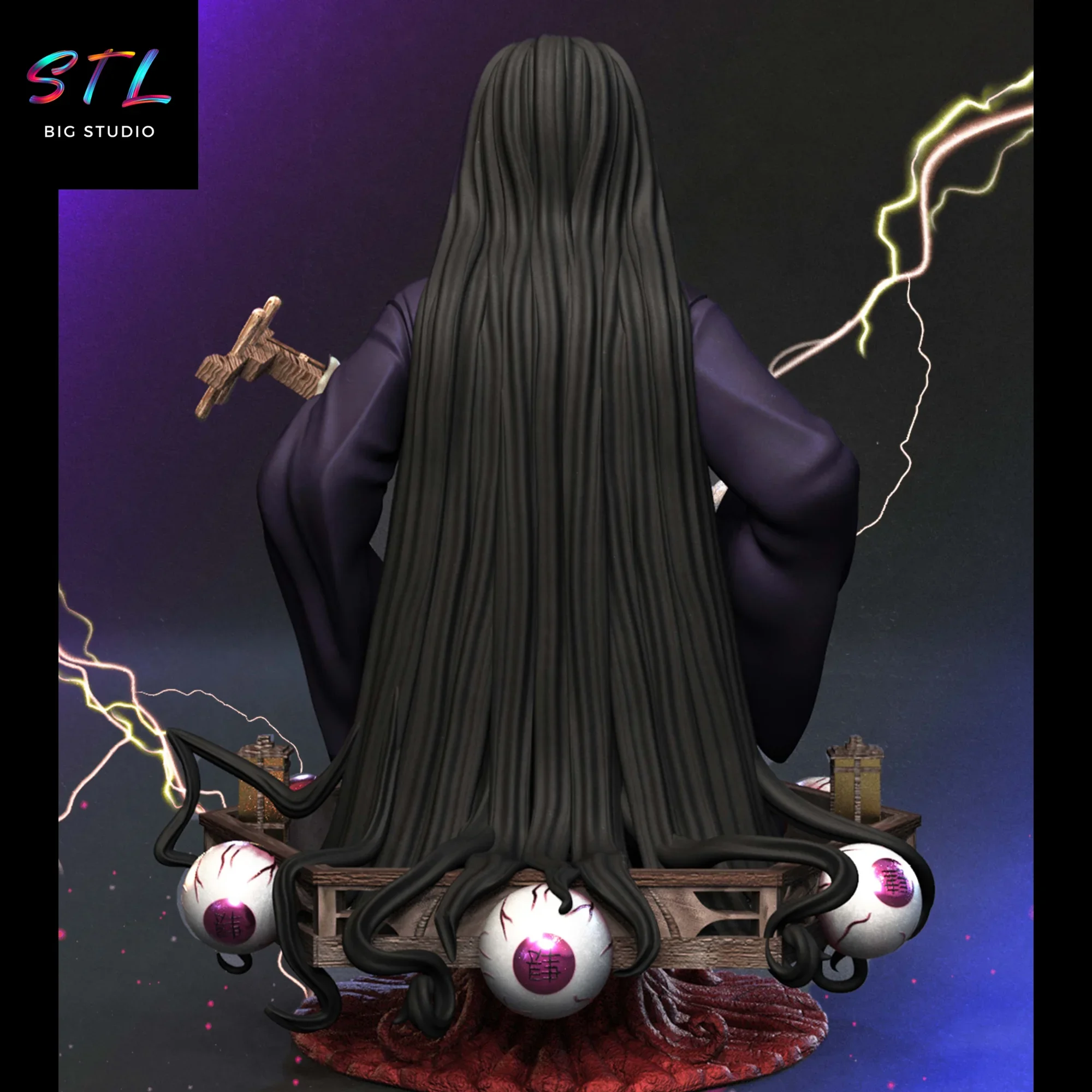 diorama nakime stl impresion 3d kimetsu no yaiba diorama nakime stl impresion 3d kimetsu no yaiba