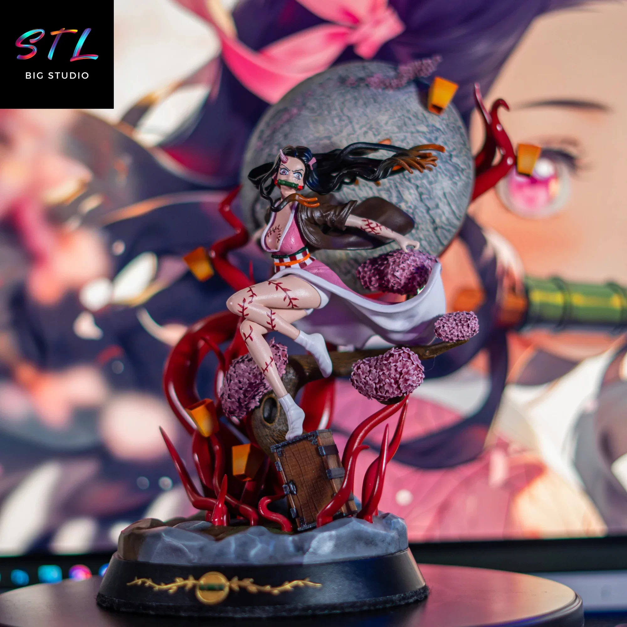 diorama nezuko kamado stl anime 3d diorama nezuko kamado stl anime 3d