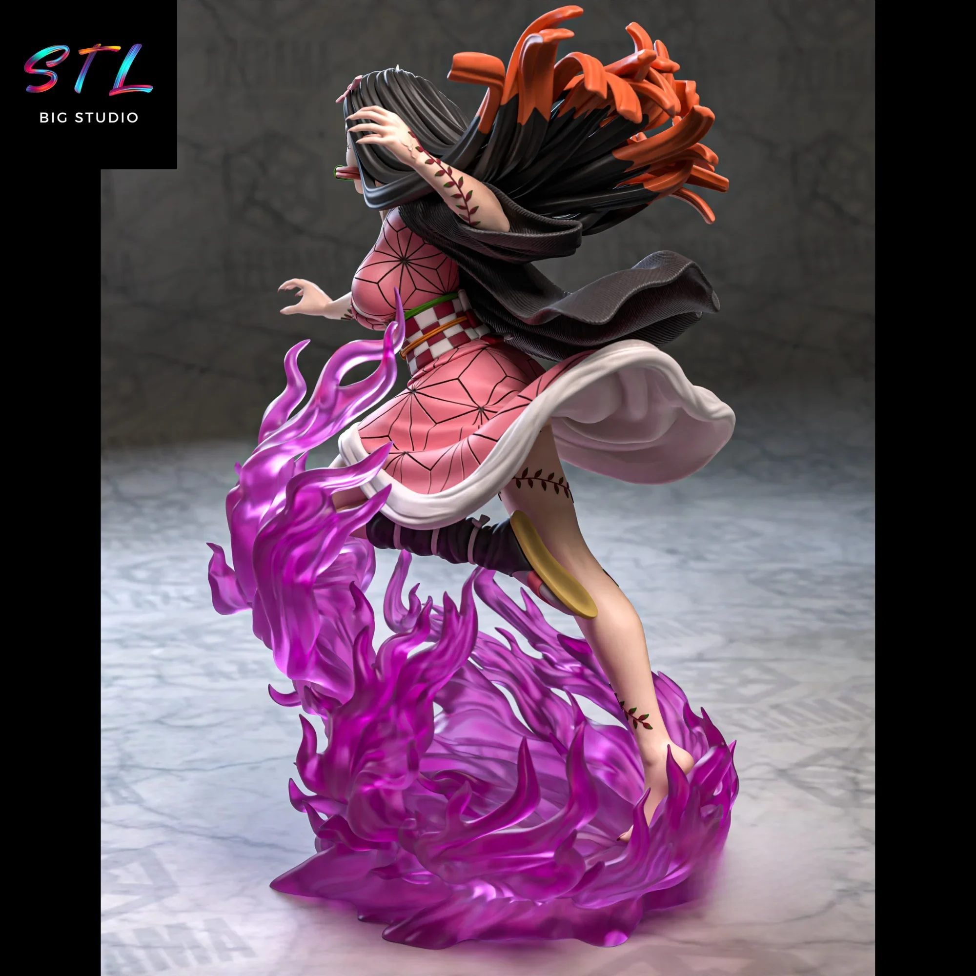 diorama nezuko kamado stl demon slayer impresion 3d diorama nezuko kamado stl demon slayer impresion 3d