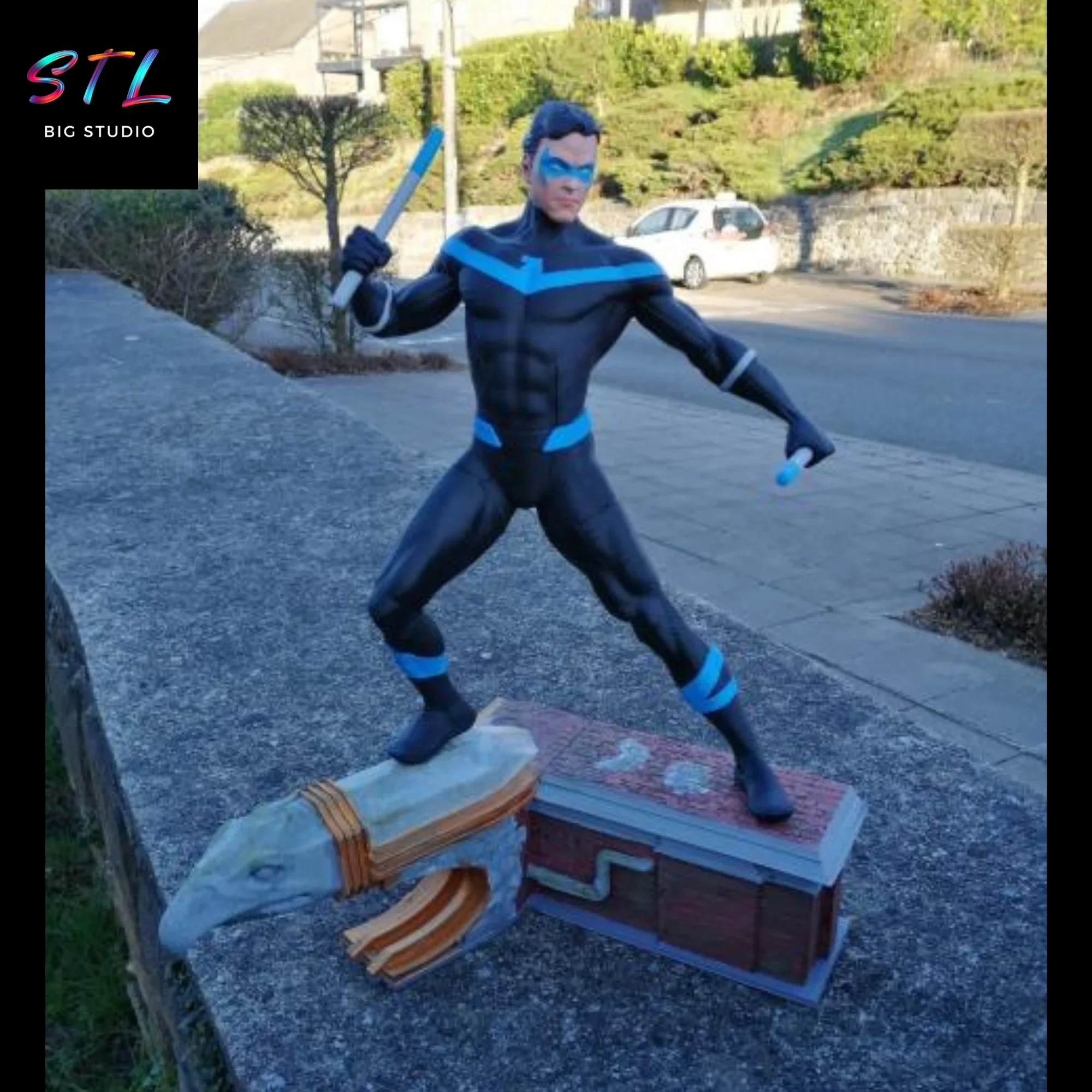 diorama nightwing stl figura dc comics impresion 3d diorama nightwing stl figura dc comics impresion 3d