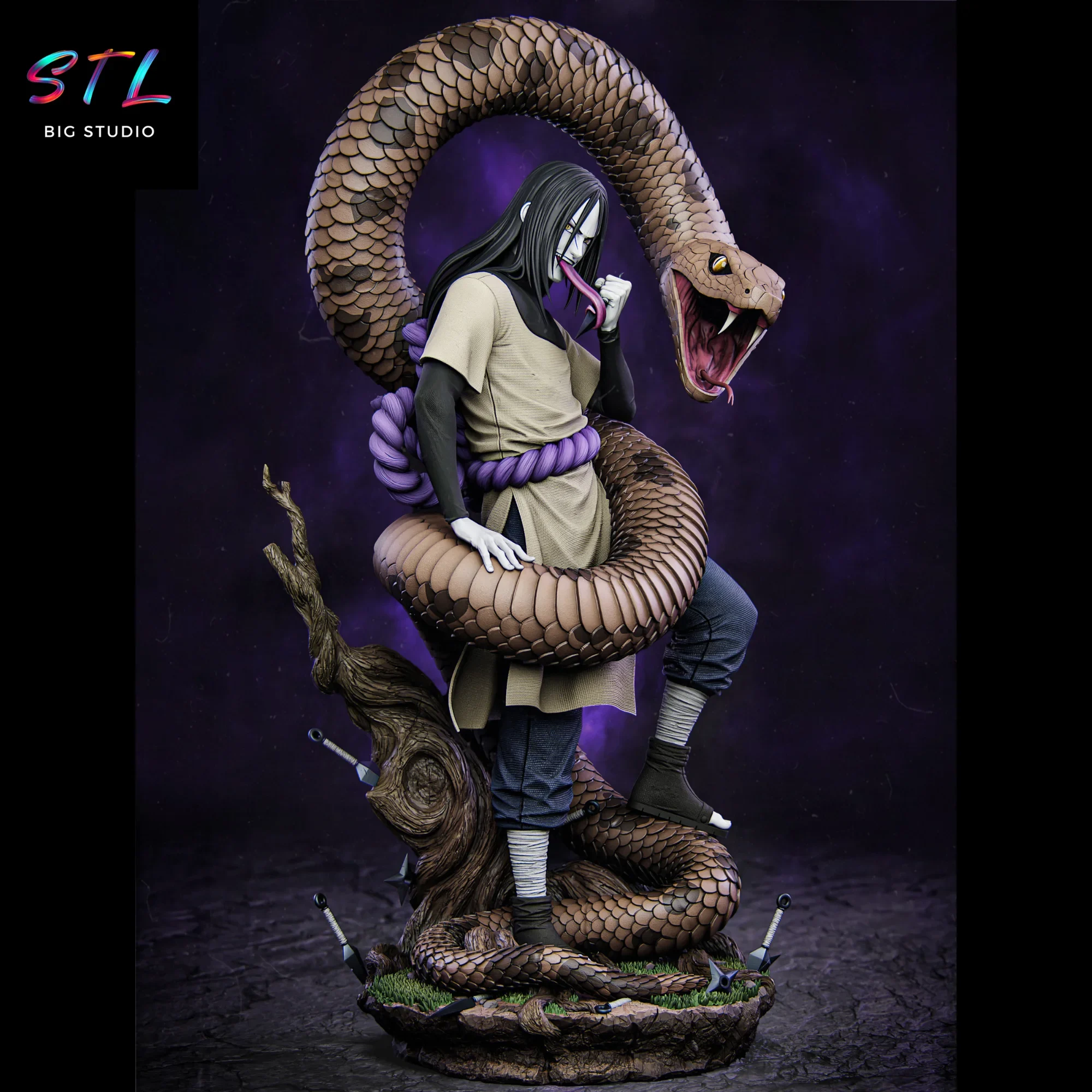 diorama orochimaru stl impresion 3d naruto shippuden diorama orochimaru stl impresion 3d naruto shippuden