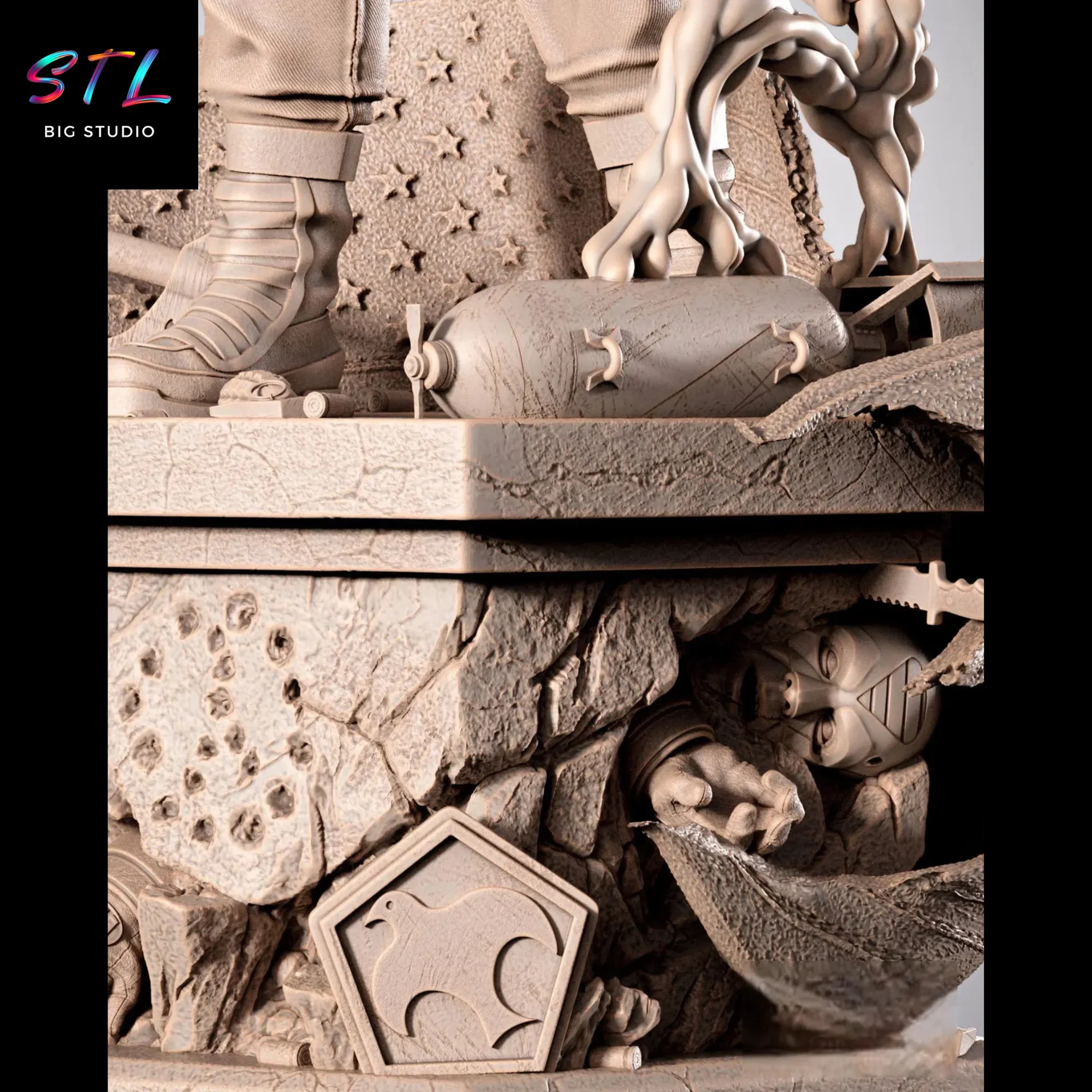 diorama pacificador stl dc figura impresion 3d diorama pacificador stl dc figura impresion 3d