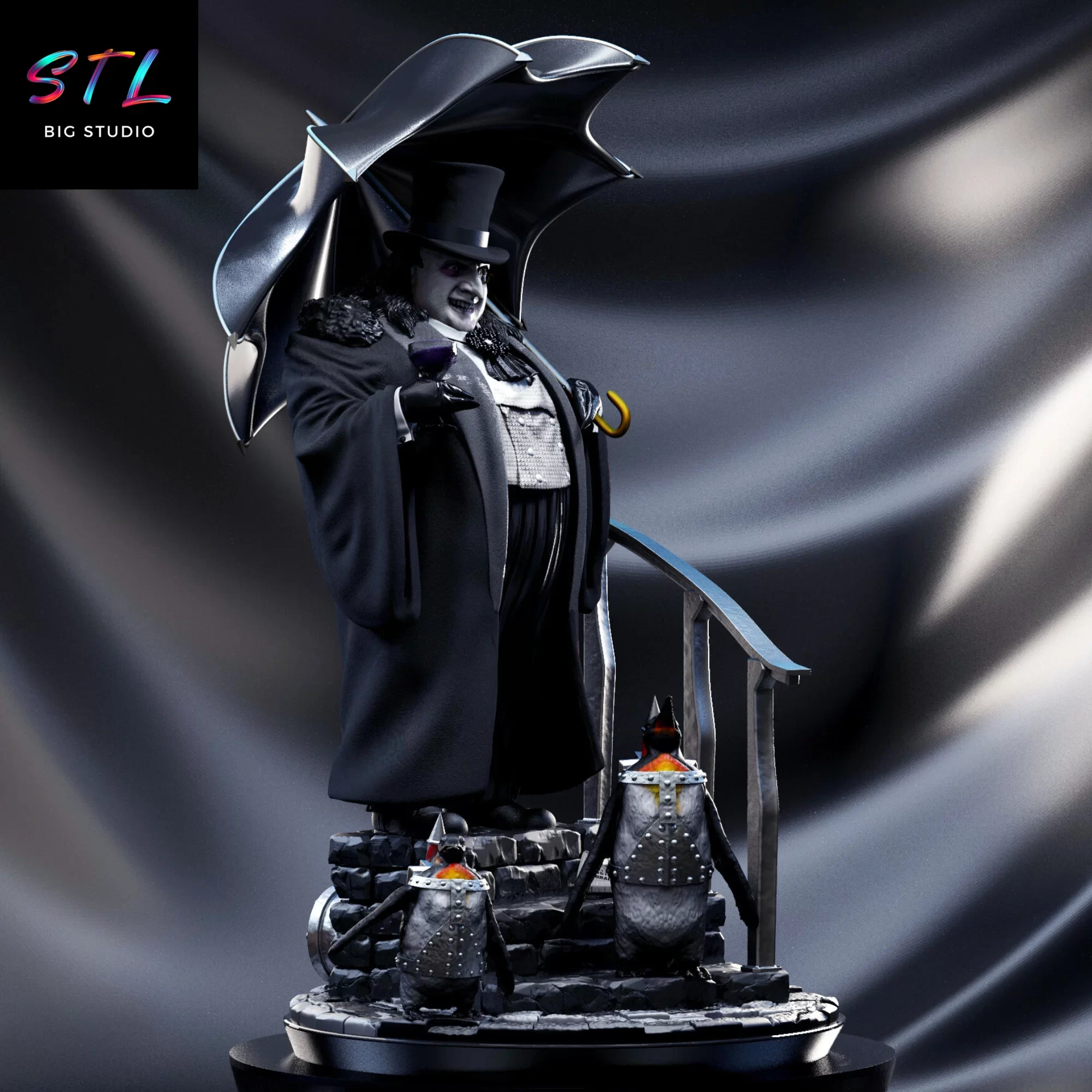 diorama pingüino stl impresion 3d dc comics diorama pingüino stl impresion 3d dc comics