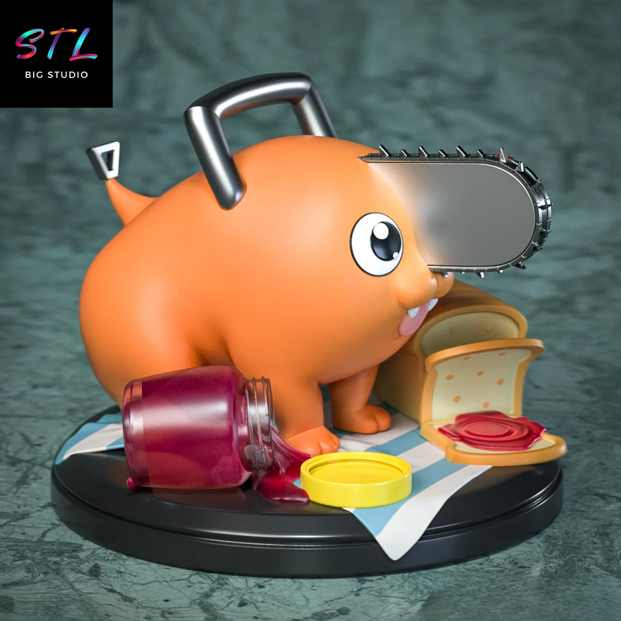 diorama pochita stl chainsaw man impresion 3d diorama pochita stl chainsaw man impresion 3d