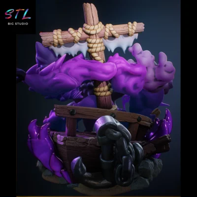 diorama pokemon stl gengar haunter gastly impresion 3d