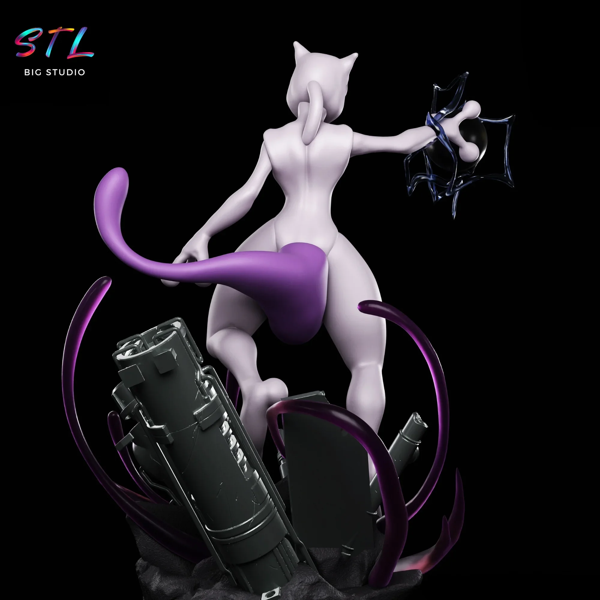 diorama pokemon stl mewtwo impresion 3d diorama pokemon stl mewtwo impresion 3d