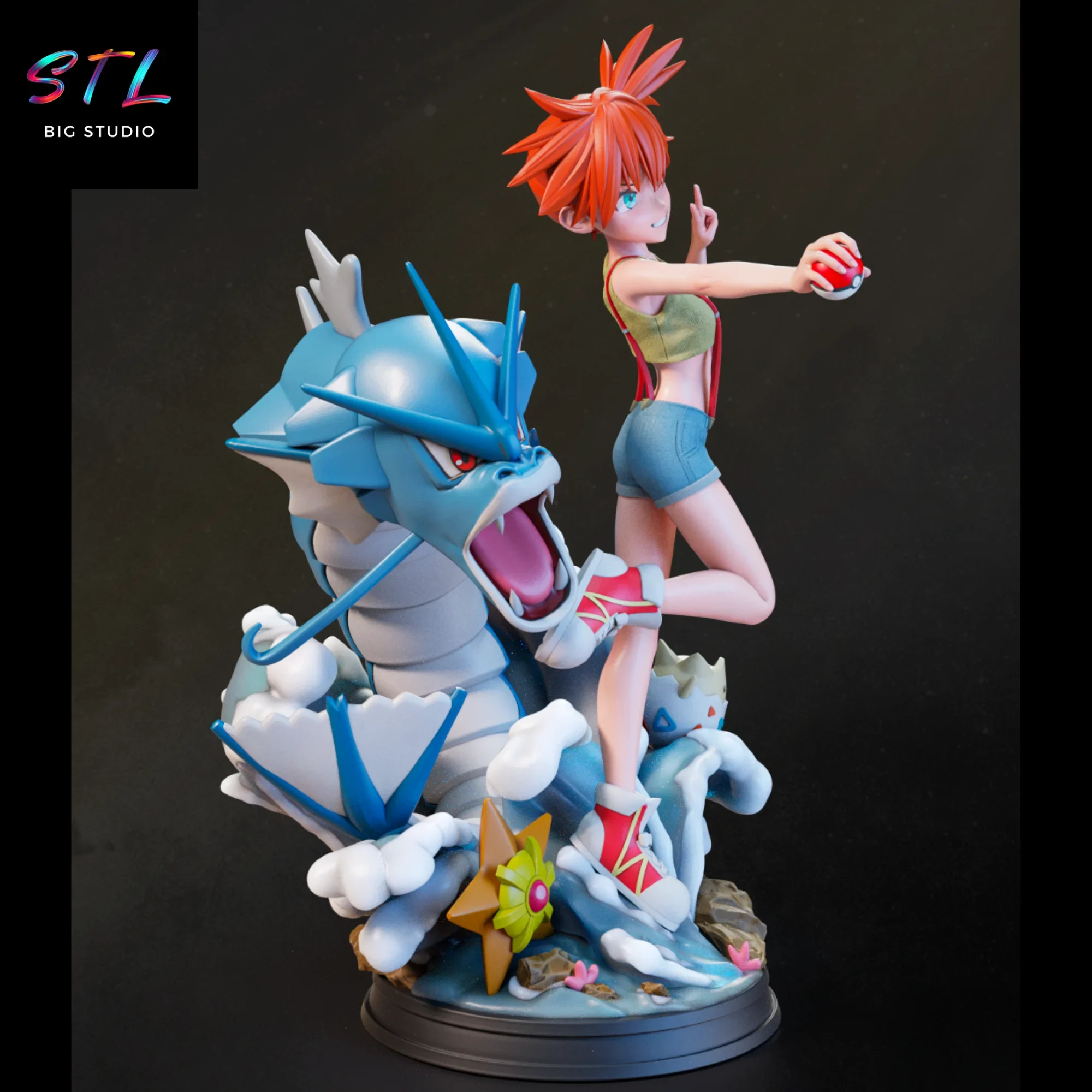 diorama pokemon stl misty para impresion 3d diorama pokemon stl misty para impresion 3d
