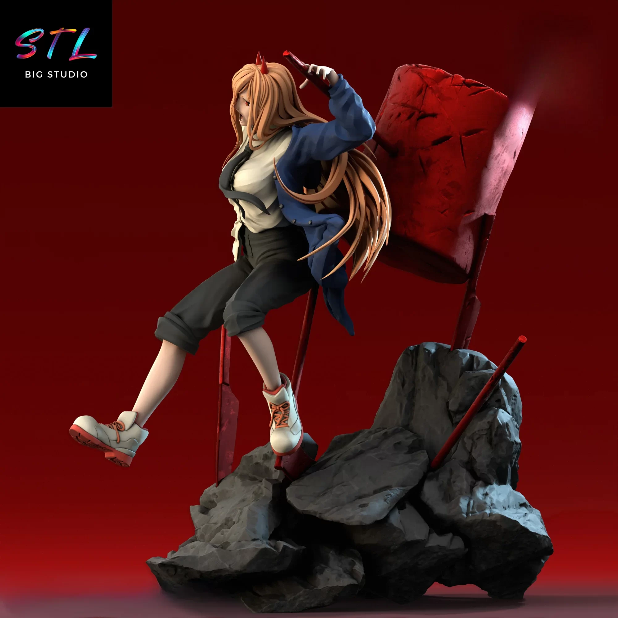 diorama power stl chainsaw man imprimir 3d diorama power stl chainsaw man imprimir 3d