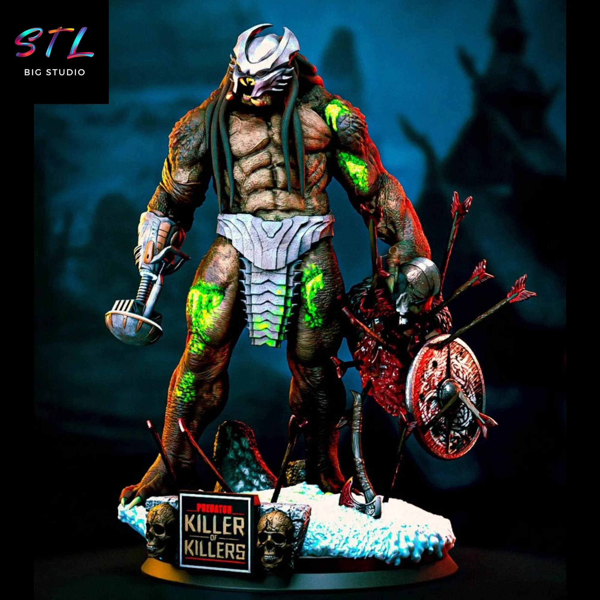 diorama predator stl killer of killers figura para impresion 3d diorama predator stl killer of killers figura para impresion 3d