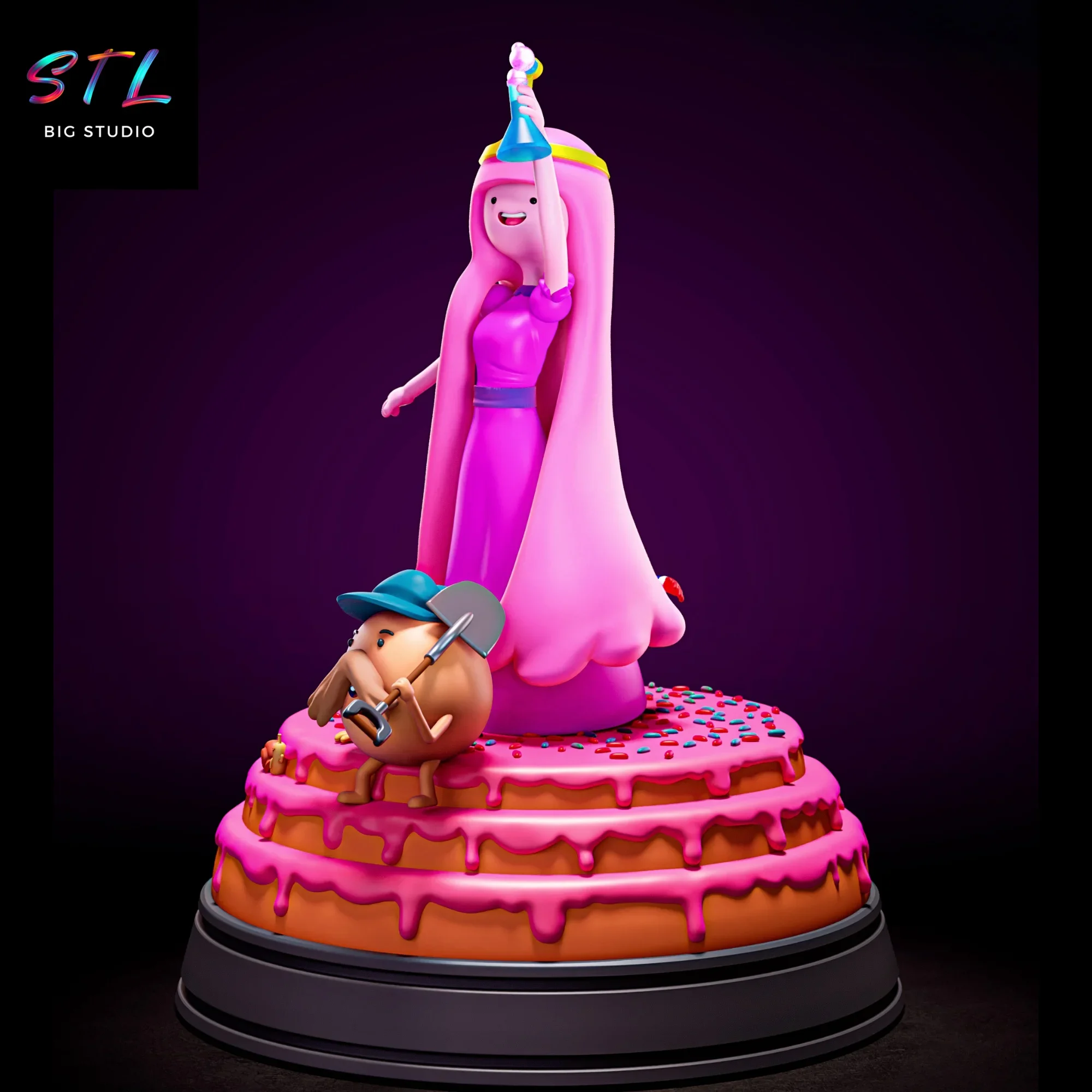 diorama princess bubblegum stl adventure time impresion 3d diorama princess bubblegum stl adventure time impresion 3d