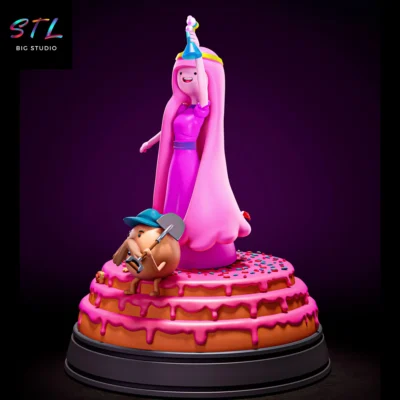 diorama princess bubblegum stl adventure time impresion 3d