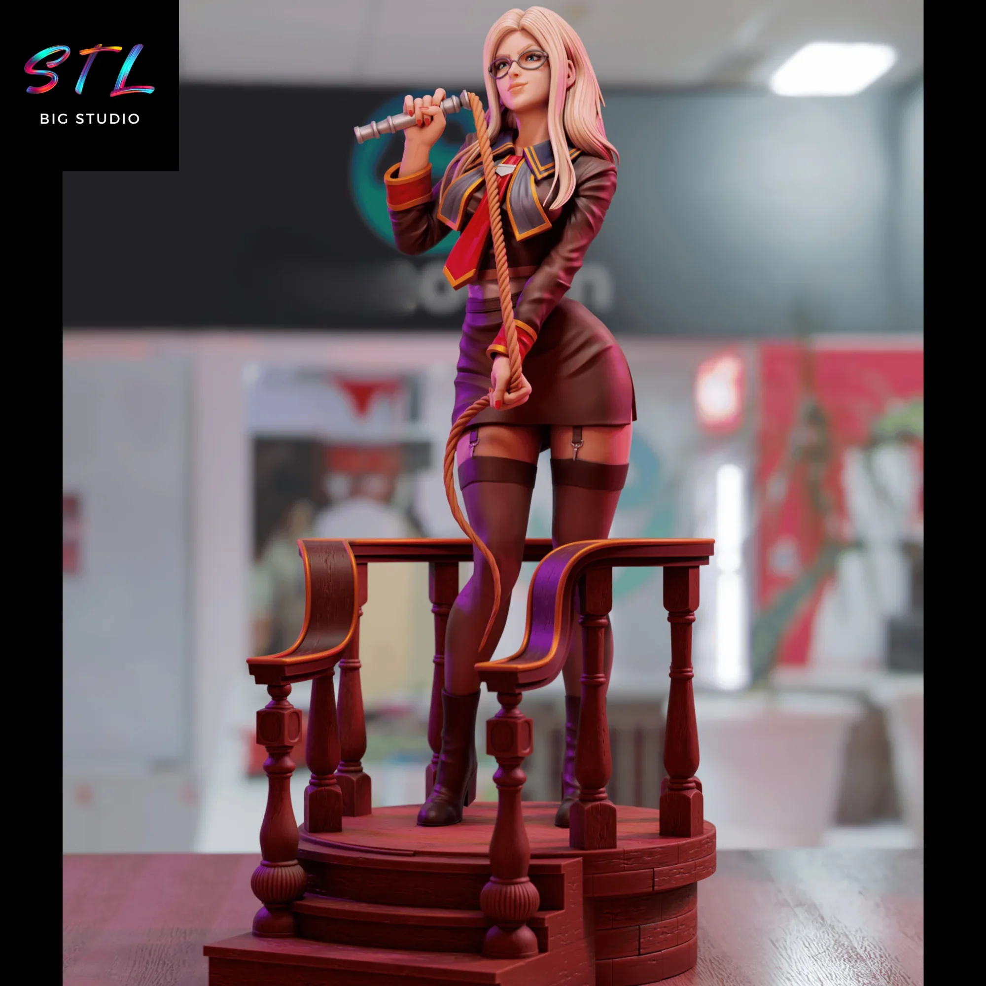 diorama quistis stl impresion 3d figura final fantasy VIII diorama quistis stl impresion 3d figura final fantasy VIII