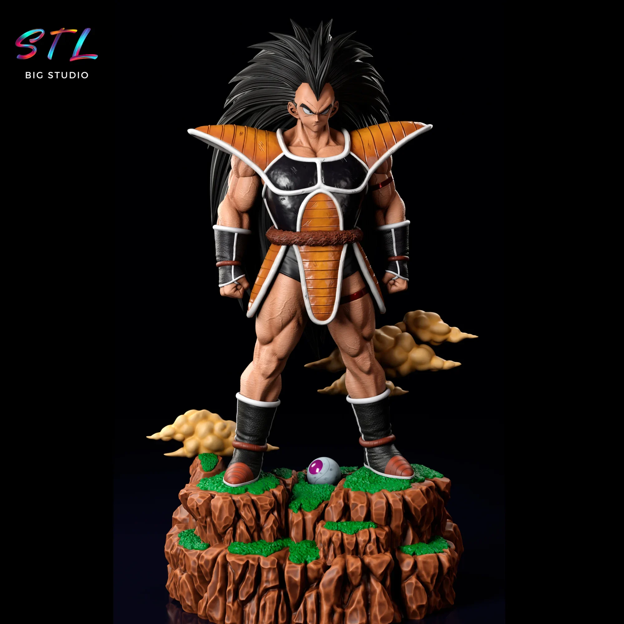 diorama raditz stl dragon ball impresion 3d