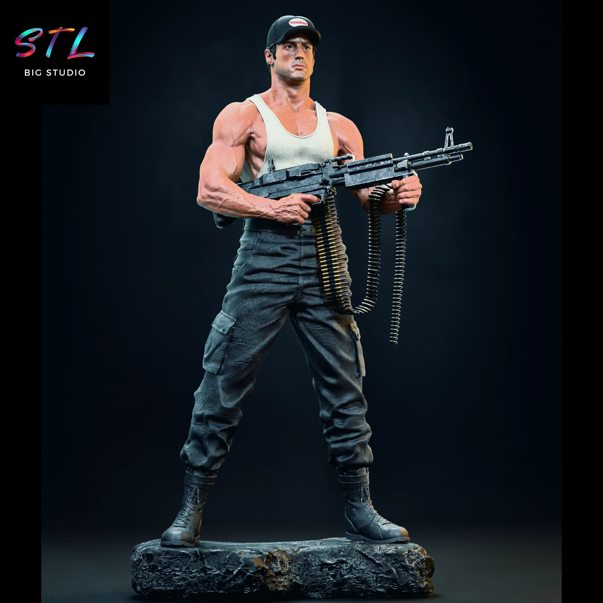 diorama rambo stl sylvester stallone impresion 3d diorama rambo stl sylvester stallone impresion 3d