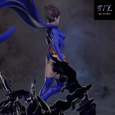 diorama raven stl impresion 3d teen titans dc