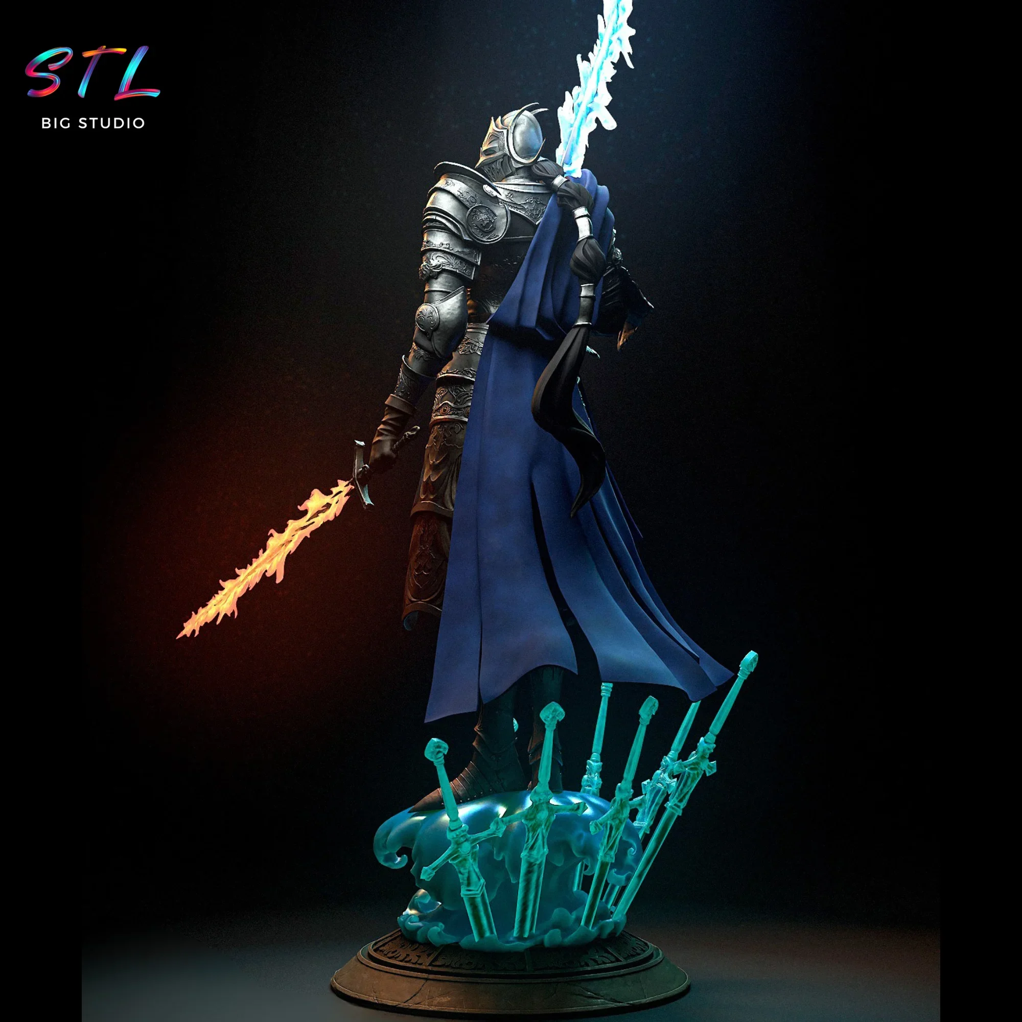 diorama rellana stl elden ring impresion 3d figura twin moon knight diorama rellana stl elden ring impresion 3d figura twin moon knight